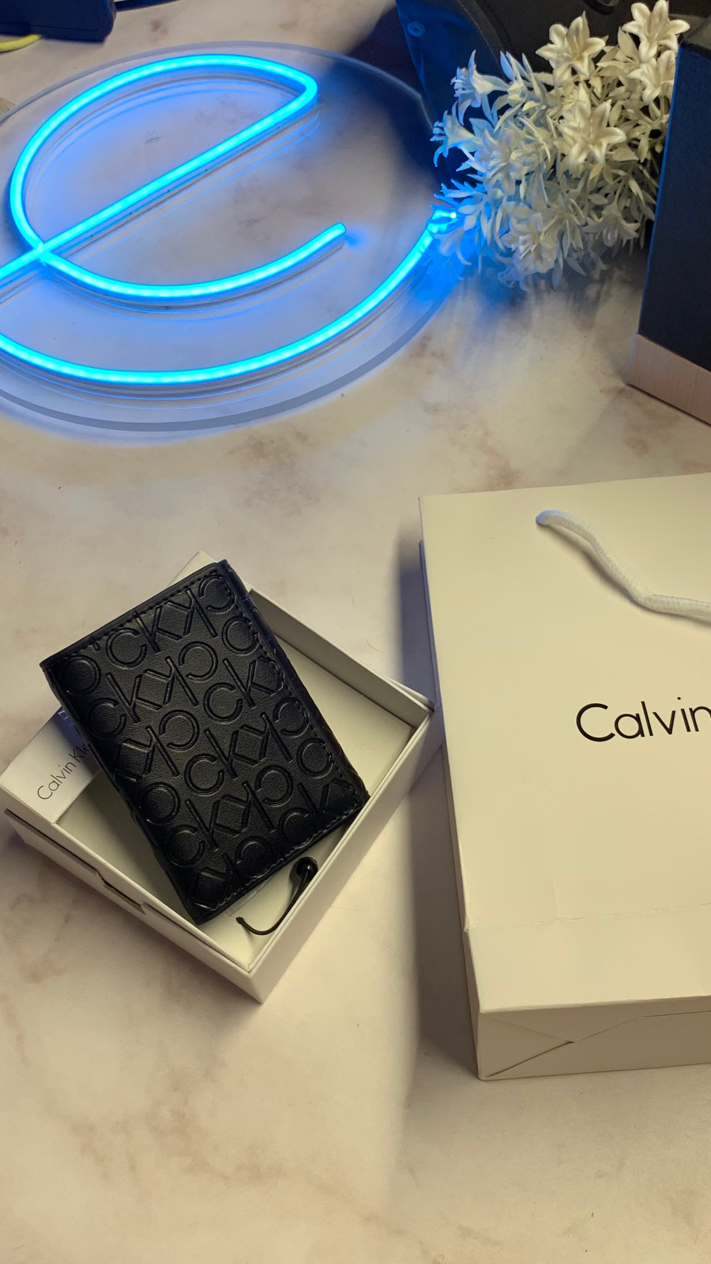 Calvin Klein Trifold Wallet - CK Pattern