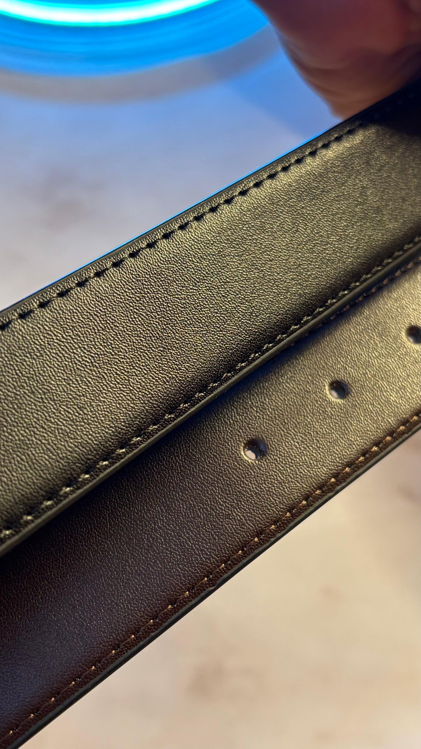 Calvin Klein Genuine Leather Belt — Classic Convertible Buckle