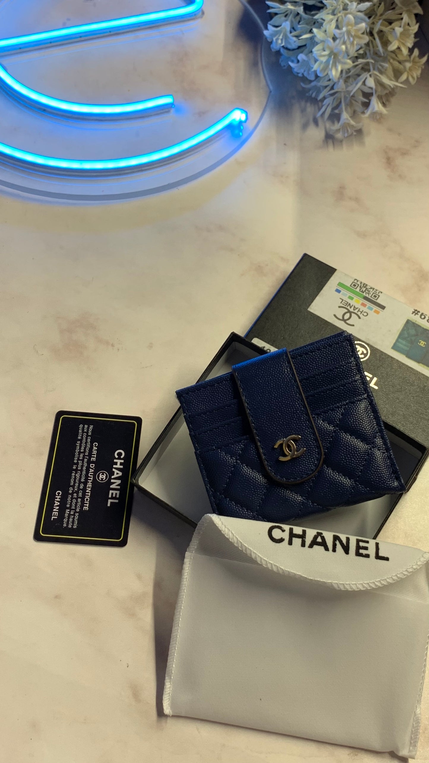 Chanel - Bifold Cardholder - Blue