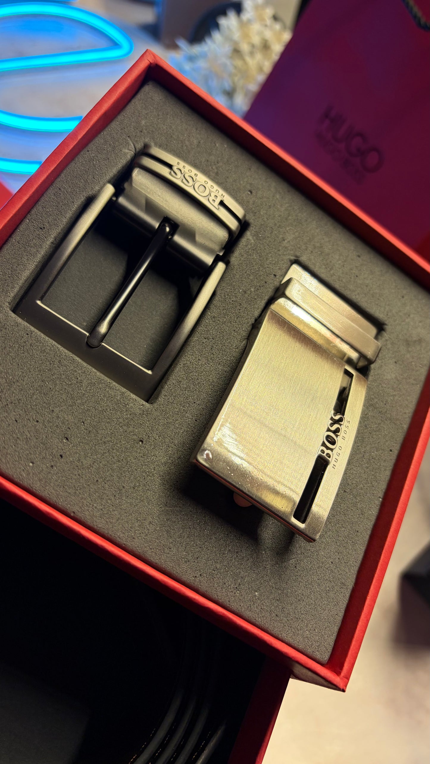 Hugo Boss Double Face Belt Set