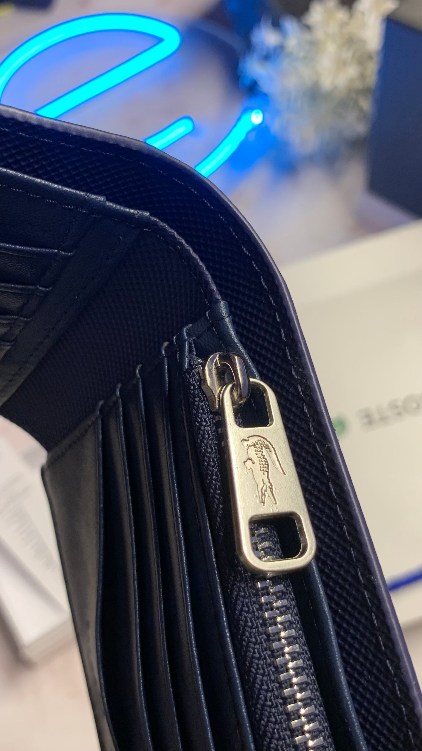 Lacoste Basic Bifold Wallet - Navy Blue