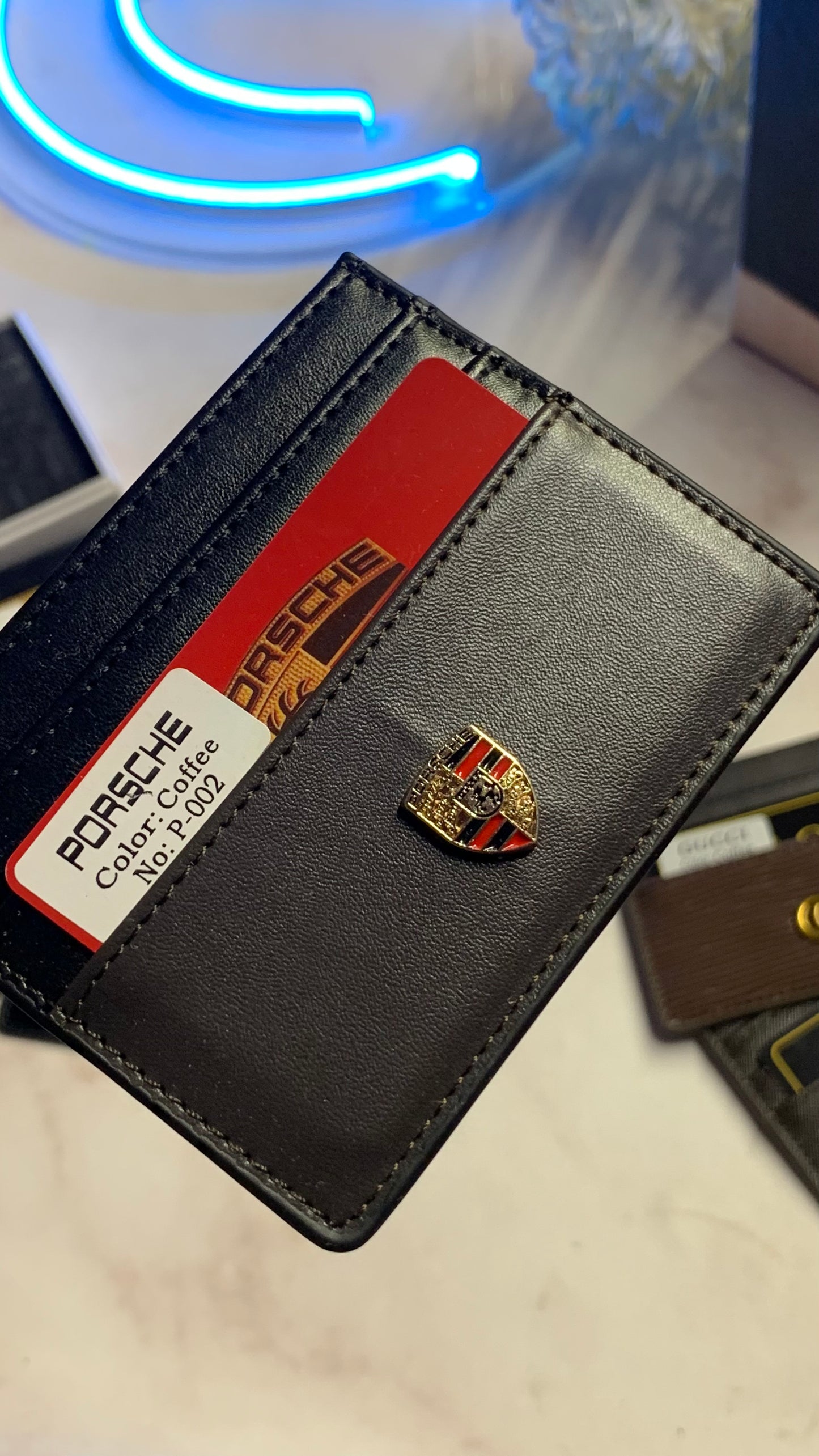 Porsche cardholder - Brown x Black