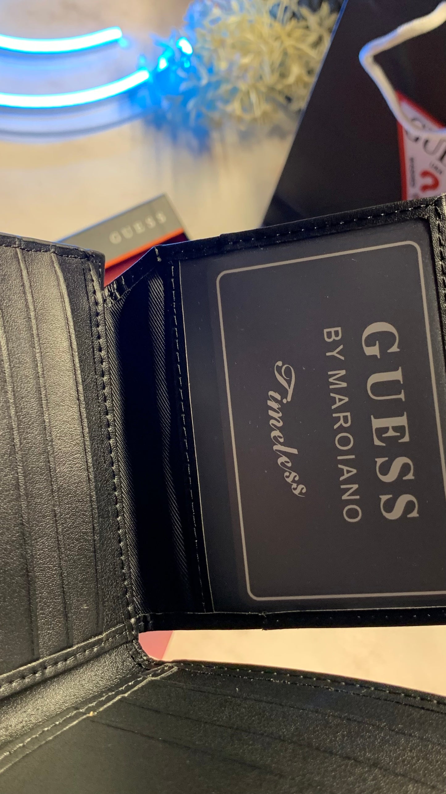 Guess Wallet For Men With Red Line