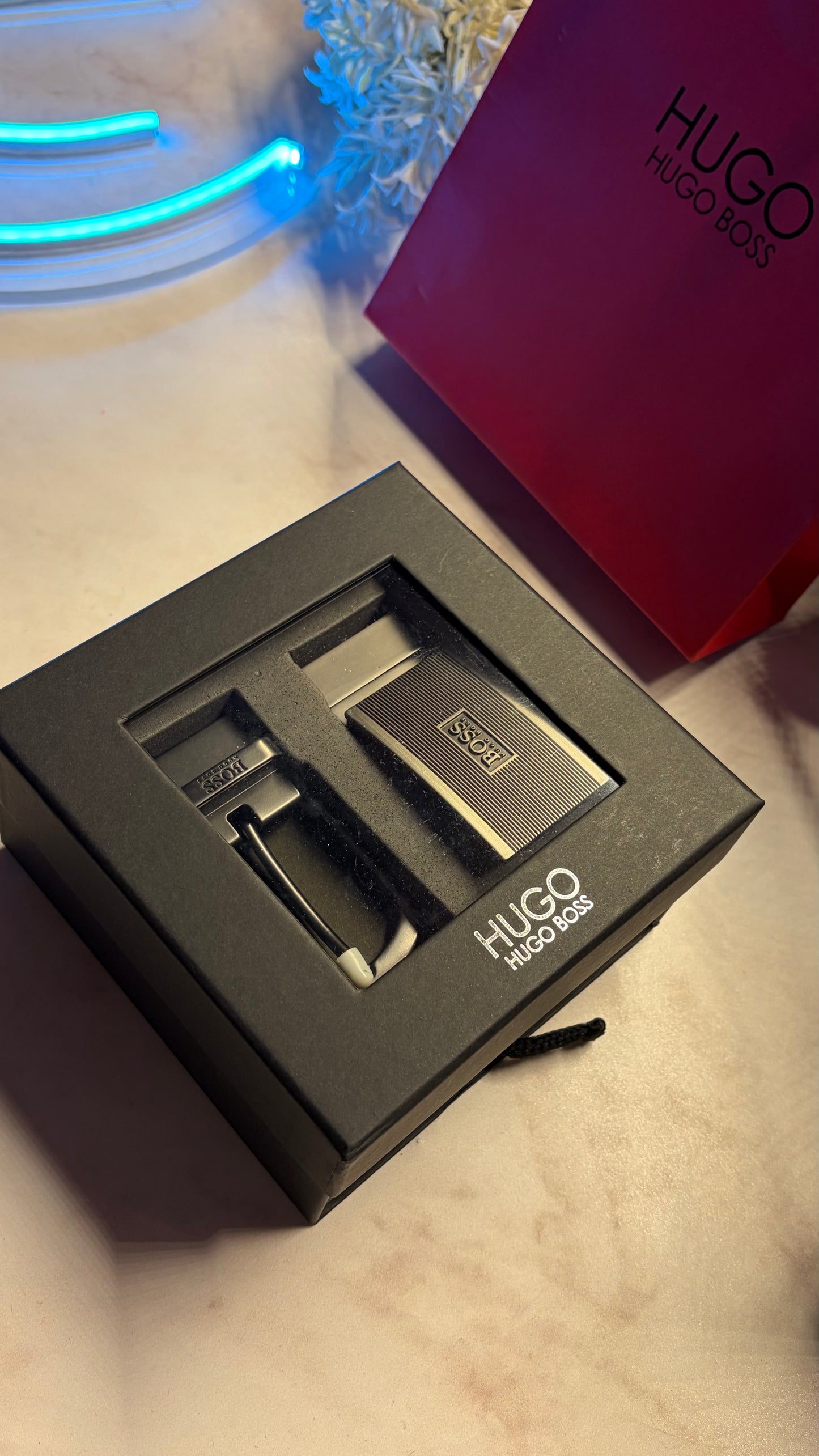 Hugo Boss Double Face Belt Set