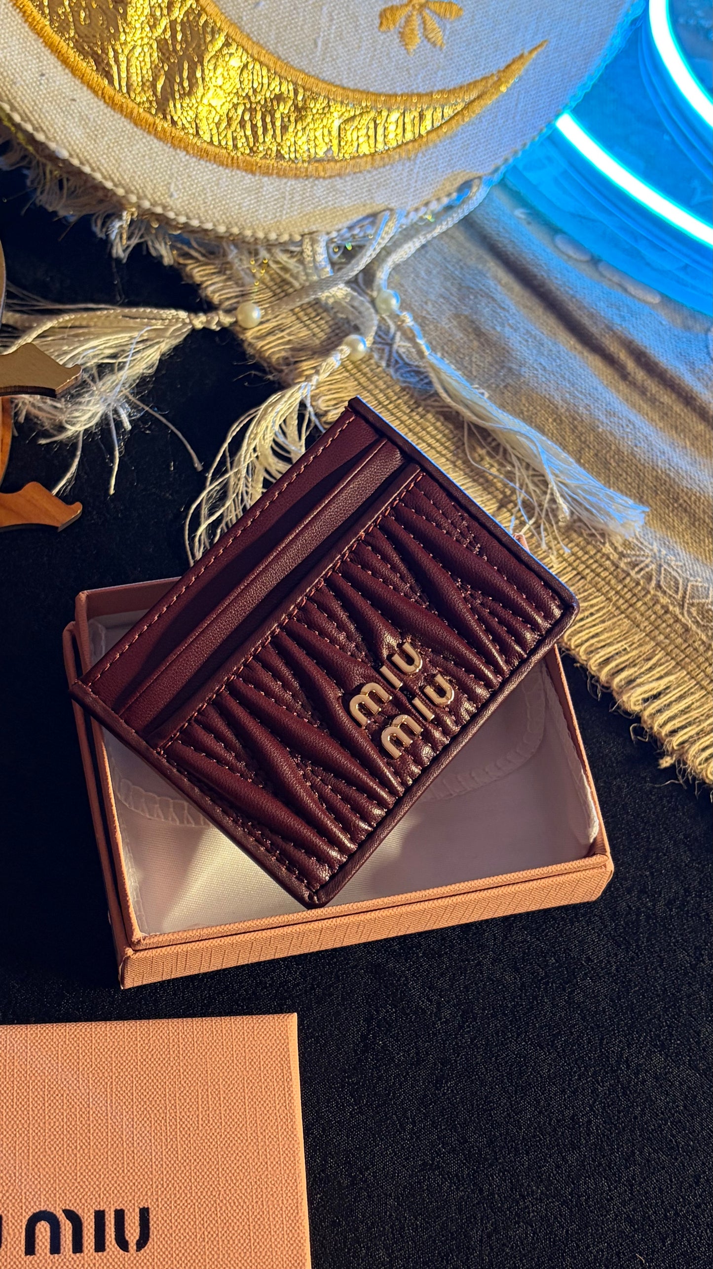 miu miu Burgundy Cardholder - Premium Quality