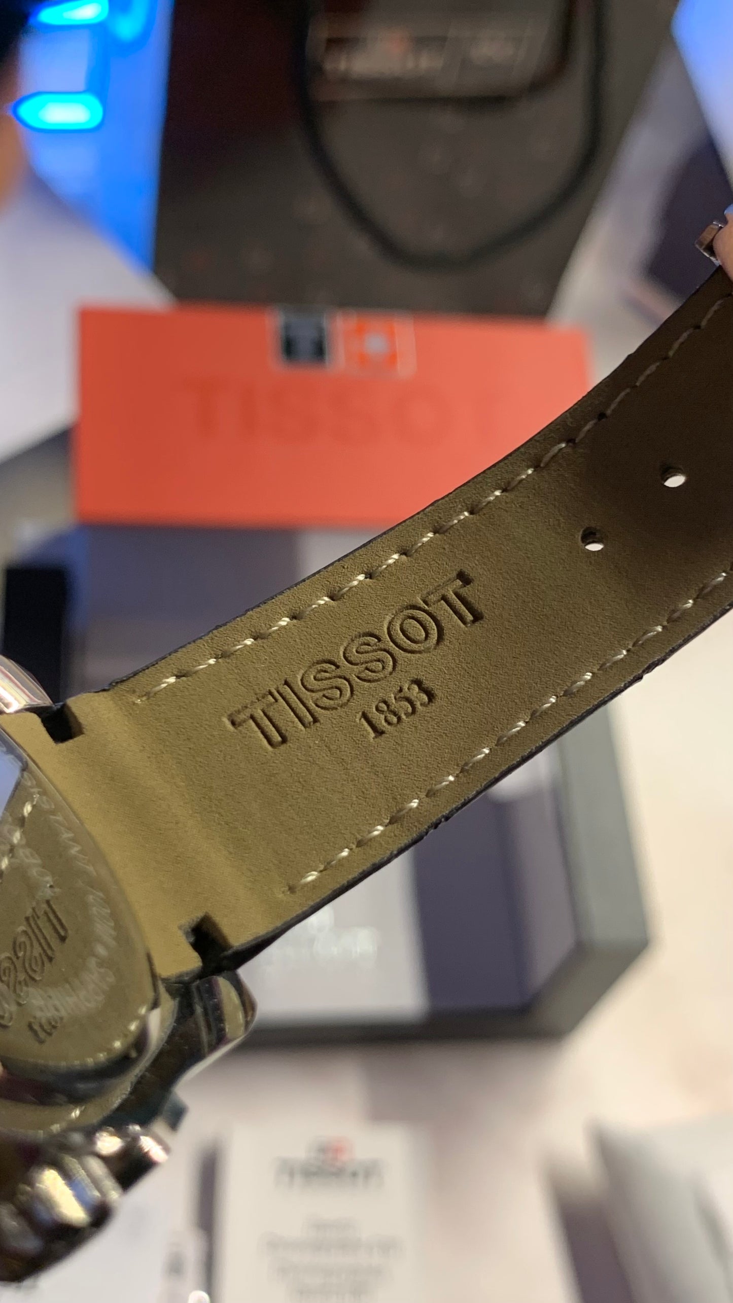 Tissot Chronograph Watch For Men - Leather Strap