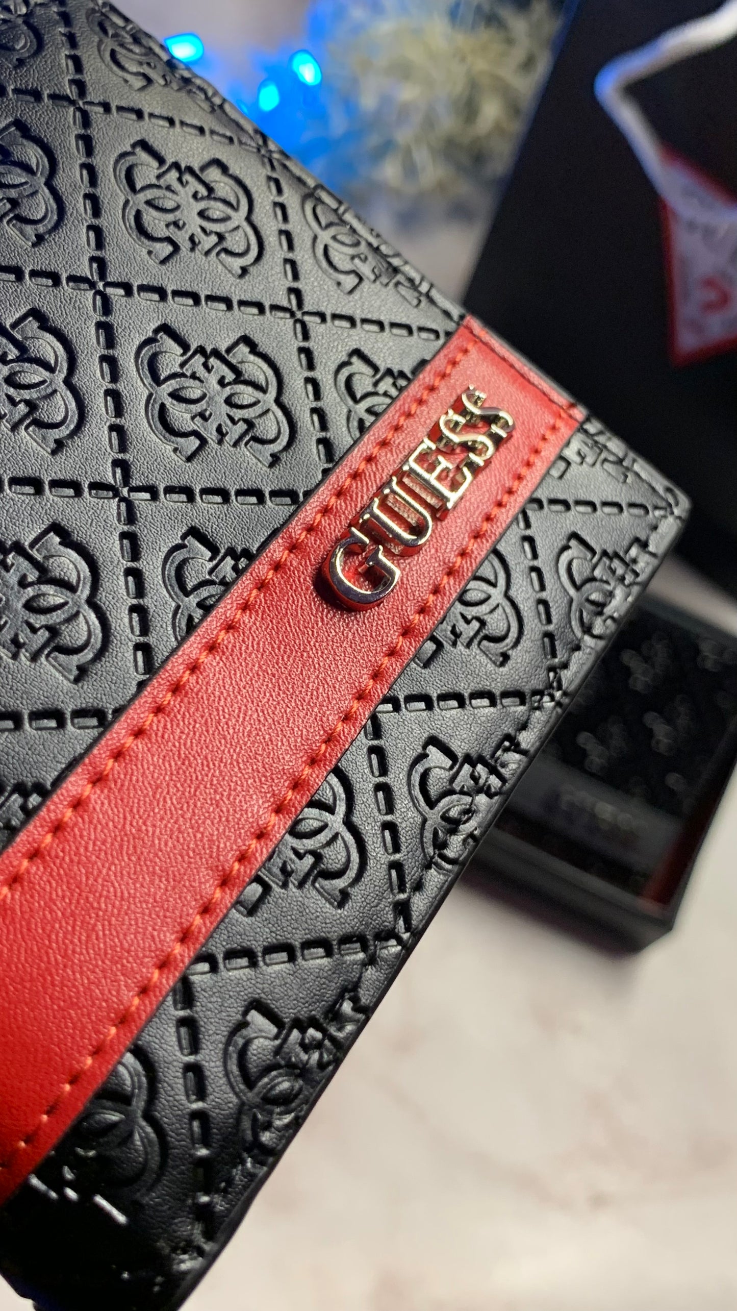 Guess Wallet For Men With Red Line
