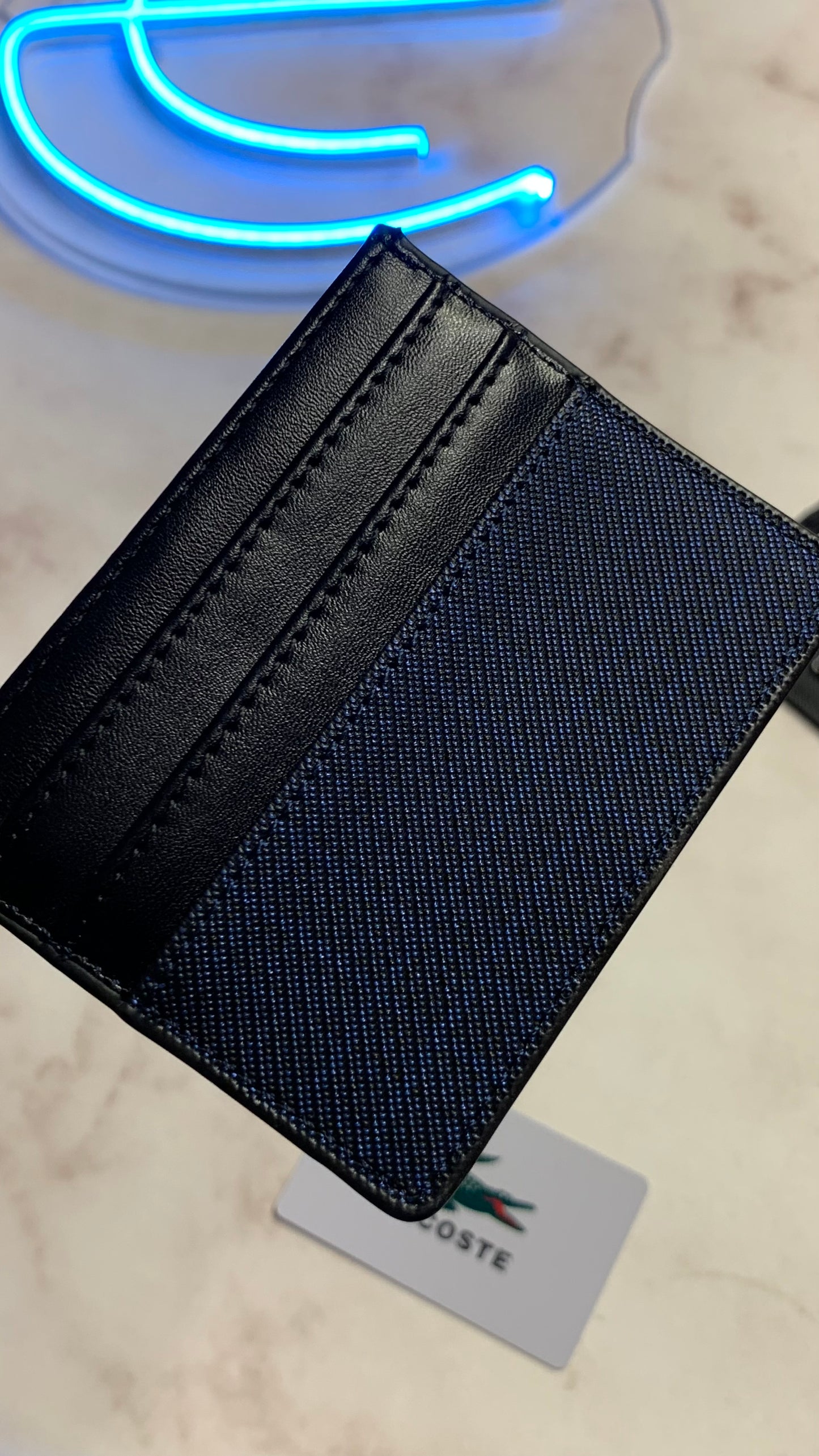 Lacoste cardholder - Navy pattern