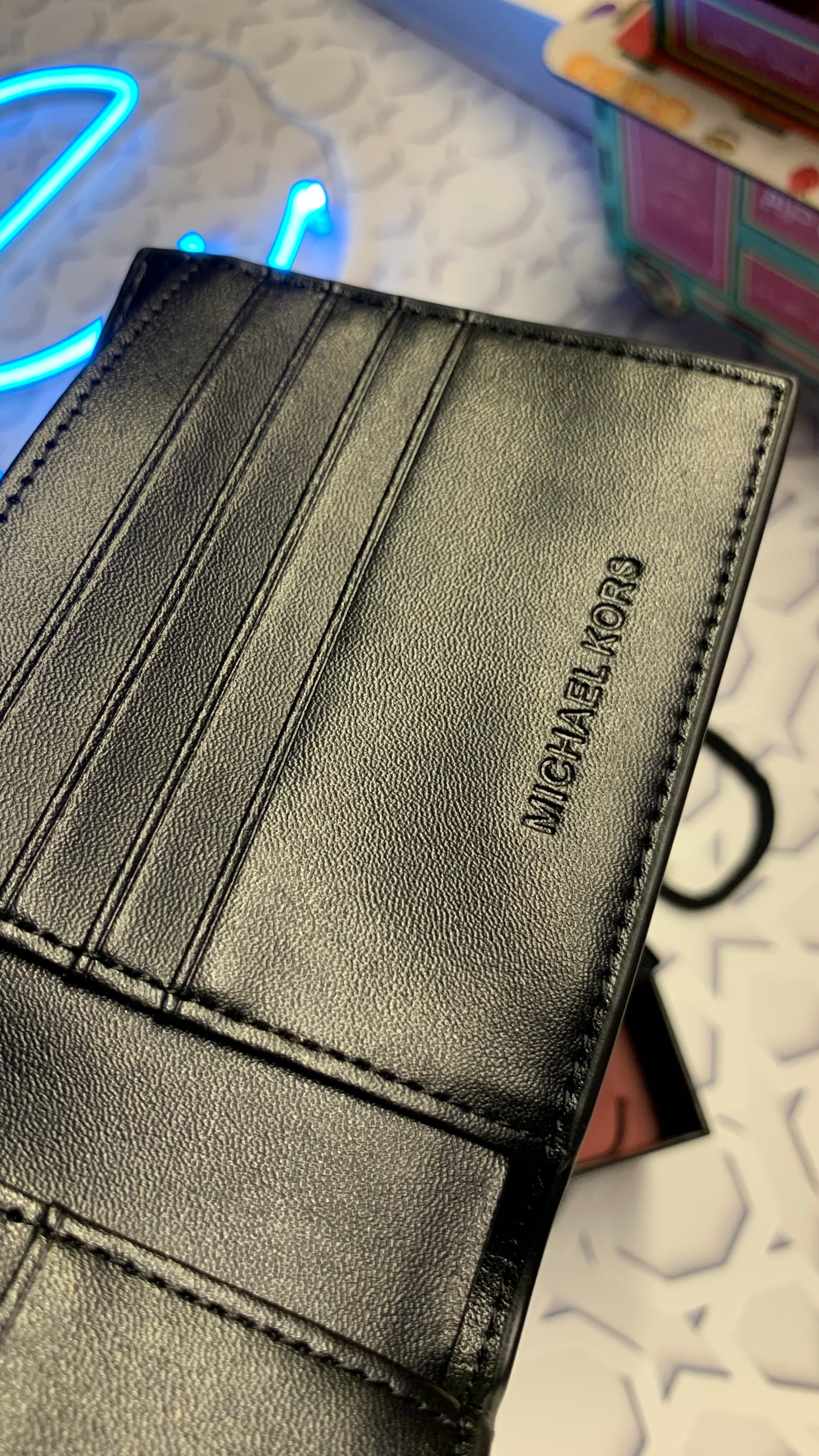 MK black wallet