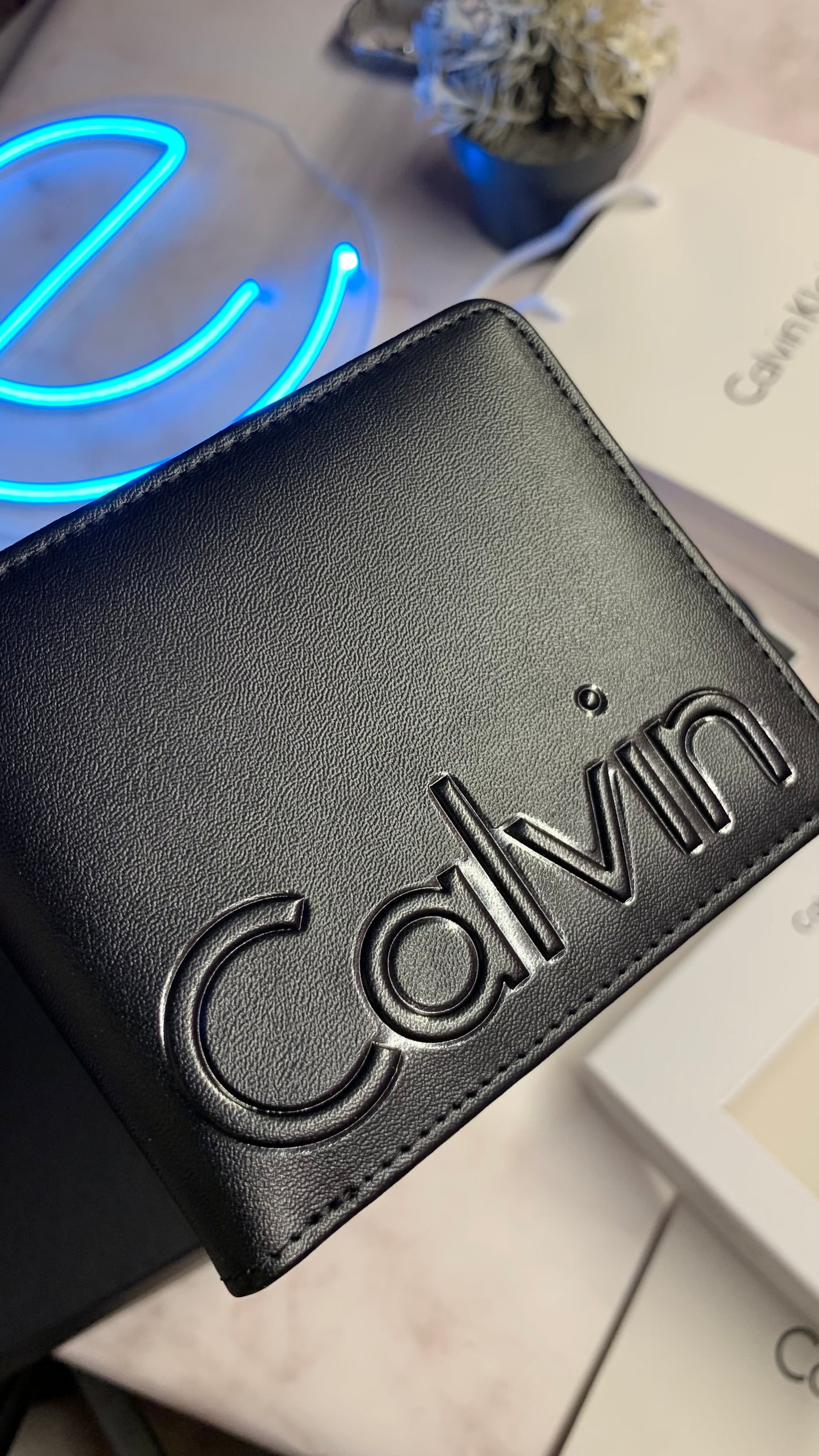 Calvin Klein Set - Wallet & Double face belt set