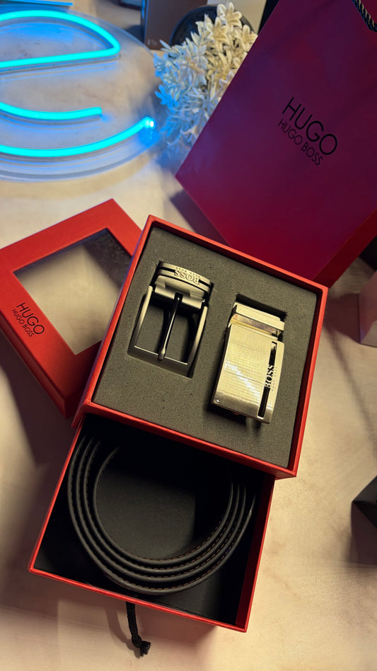 Hugo Boss Double Face Belt Set