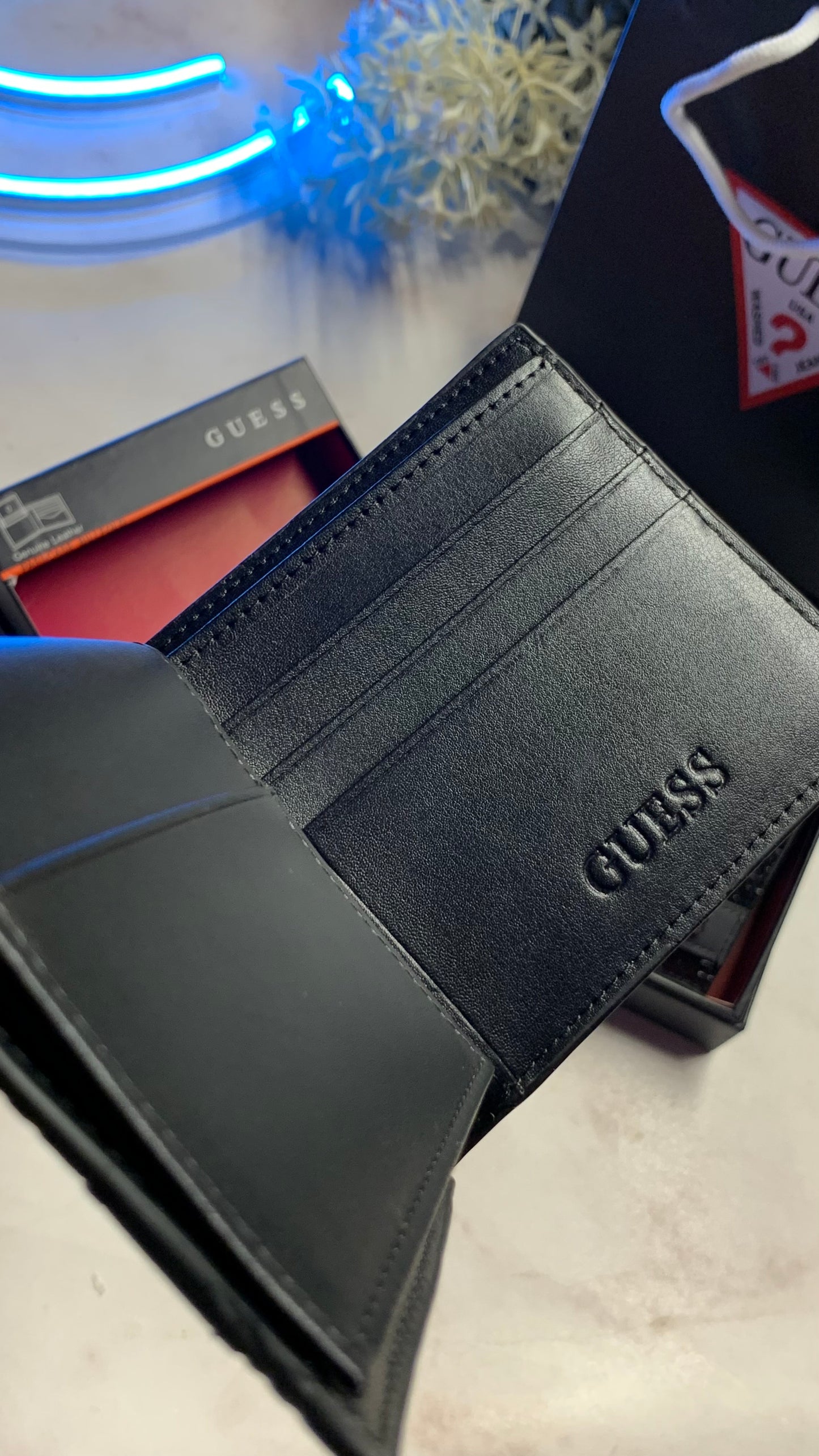 Guess Wallet For Men With Red Line