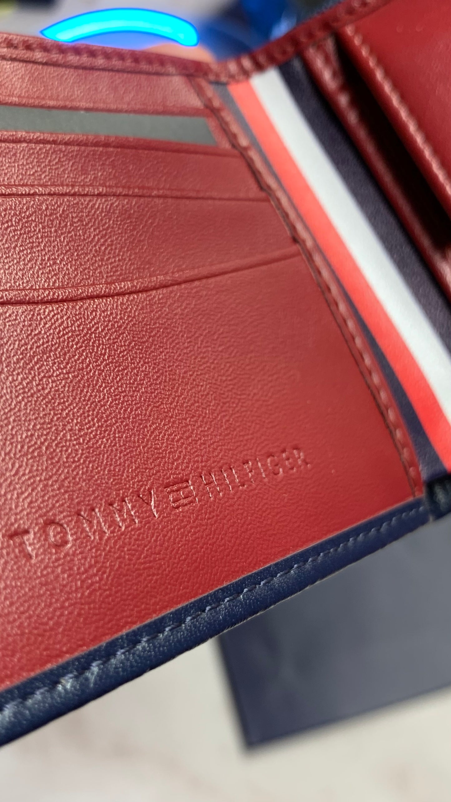 Tommy Hilfiger Bifold Wallet - TH pattern - Blue