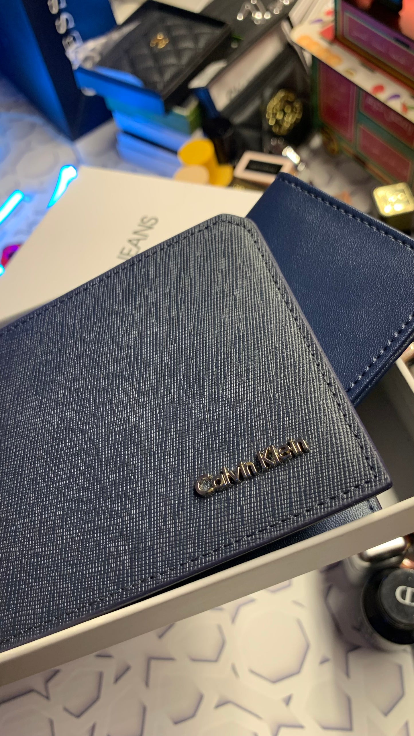 Calvin Klein Wallet with ID holder - Basic Navy Blue