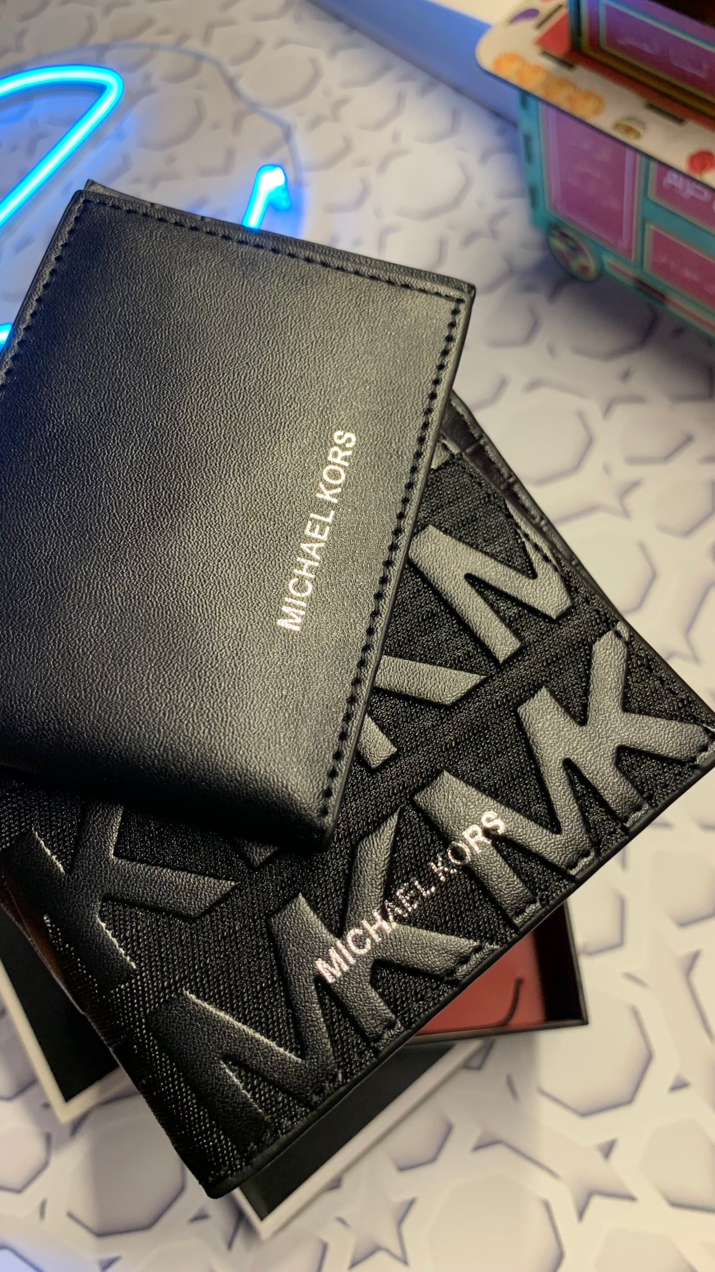 MK black wallet