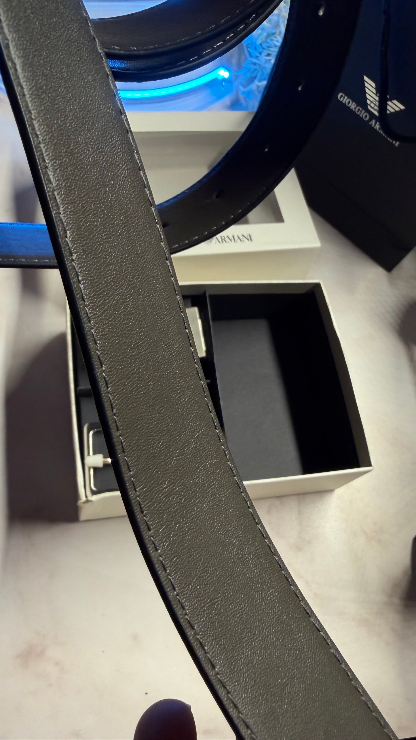 Emporio Armani Double Face Belt Set