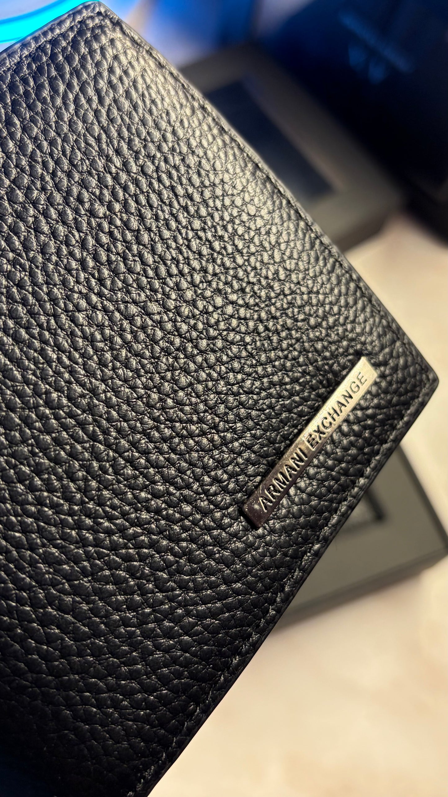 Armani Exchange Wallet & Keychain Set