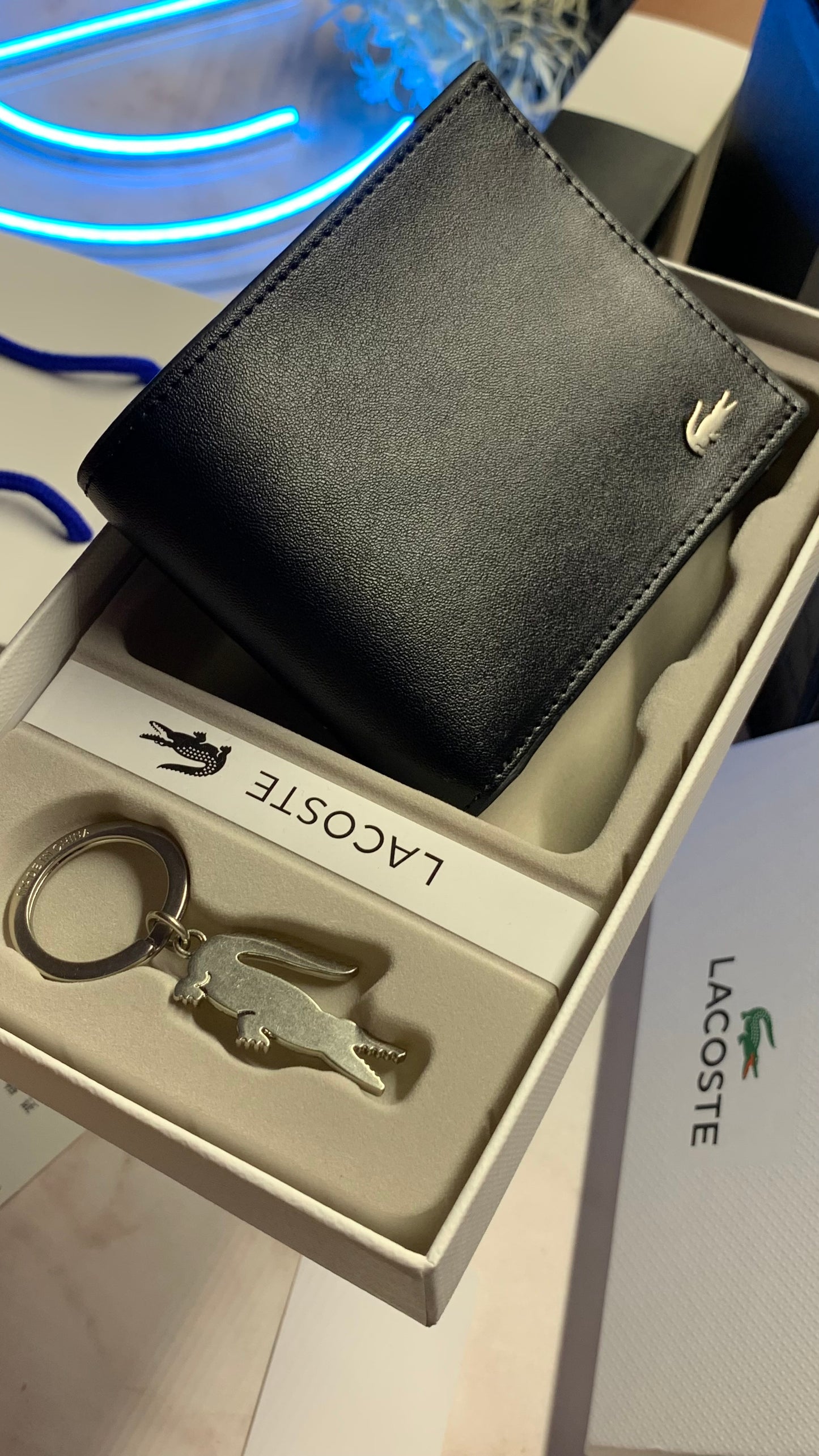 Lacoste Wallet & Keychain Set