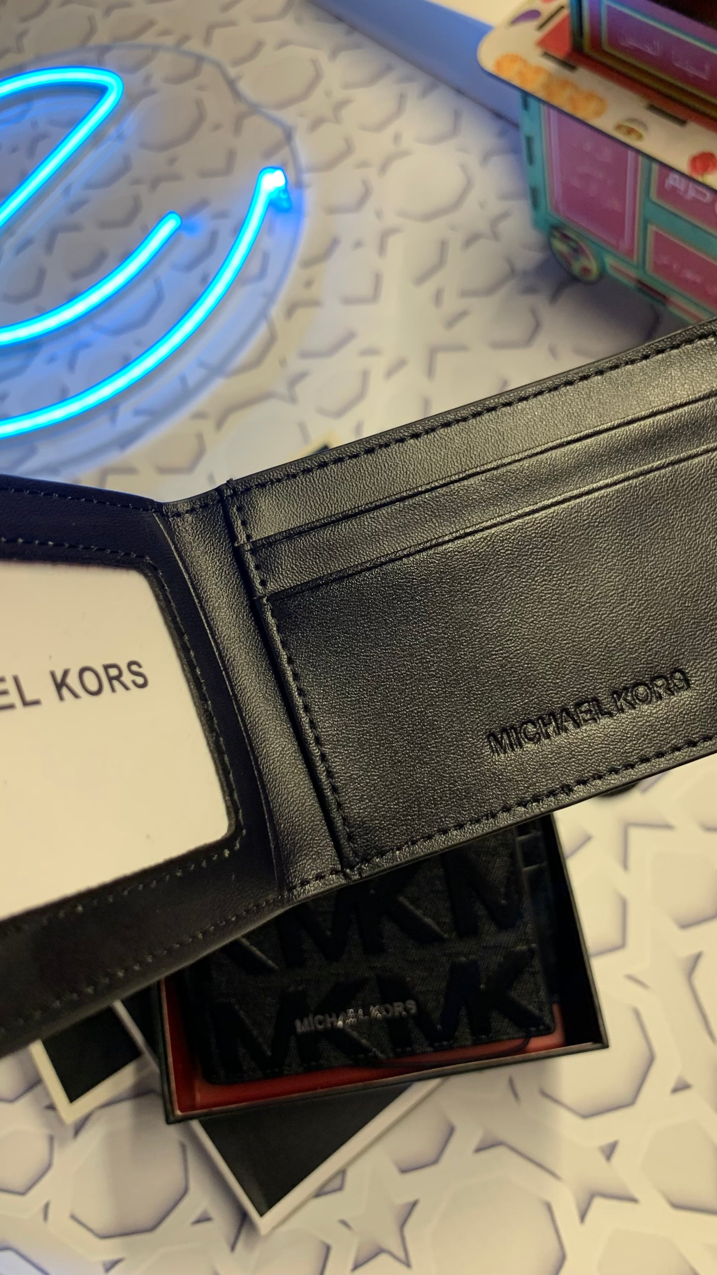 MK black wallet