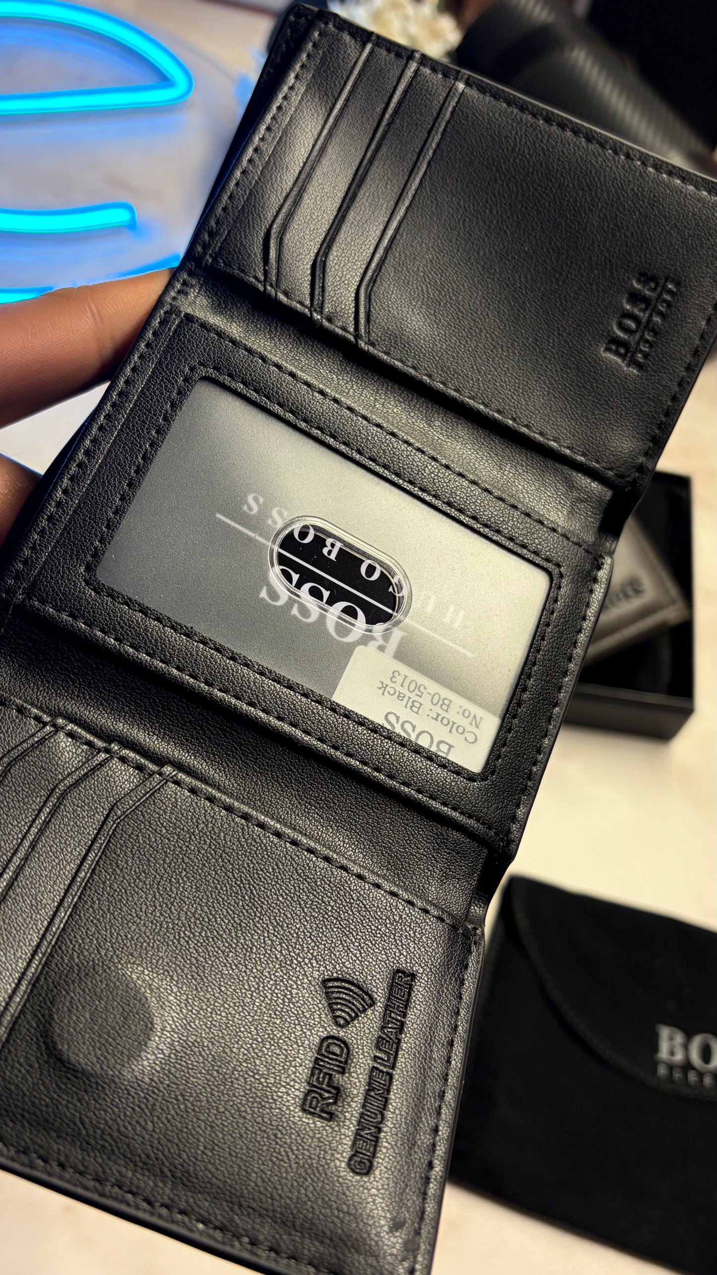 Boss Men’s Trifold Wallet - RFID Protection | Magnetic Closure