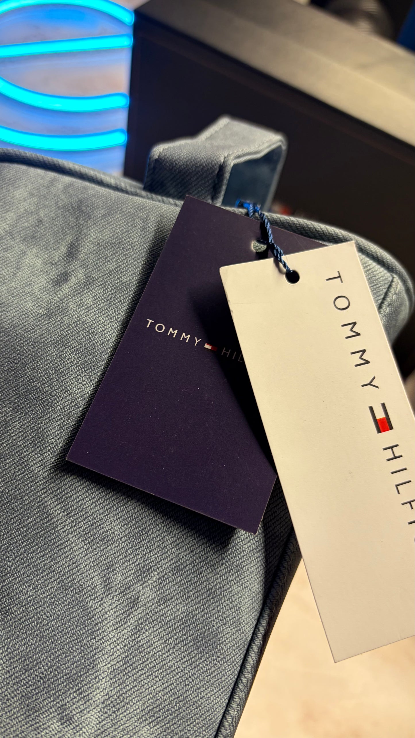 Tommy Hilfiger Handbag With Box - Iced Blue Grey