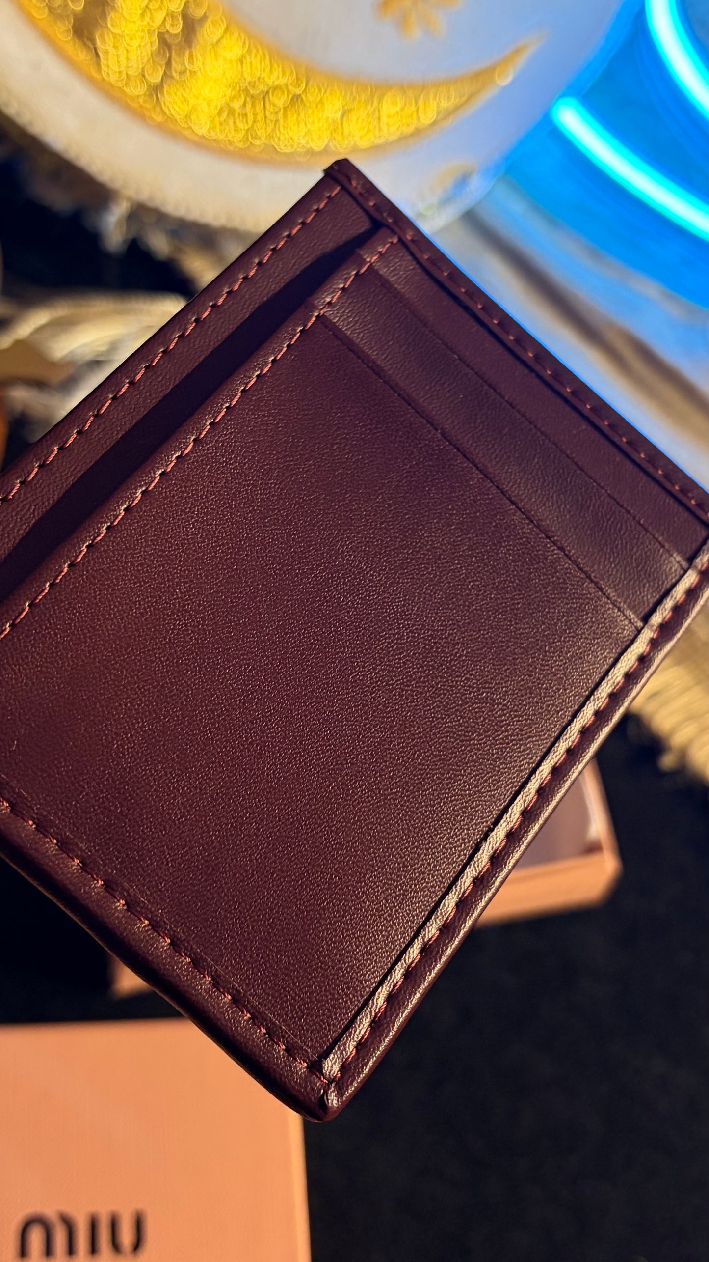 miu miu Burgundy Cardholder - Premium Quality