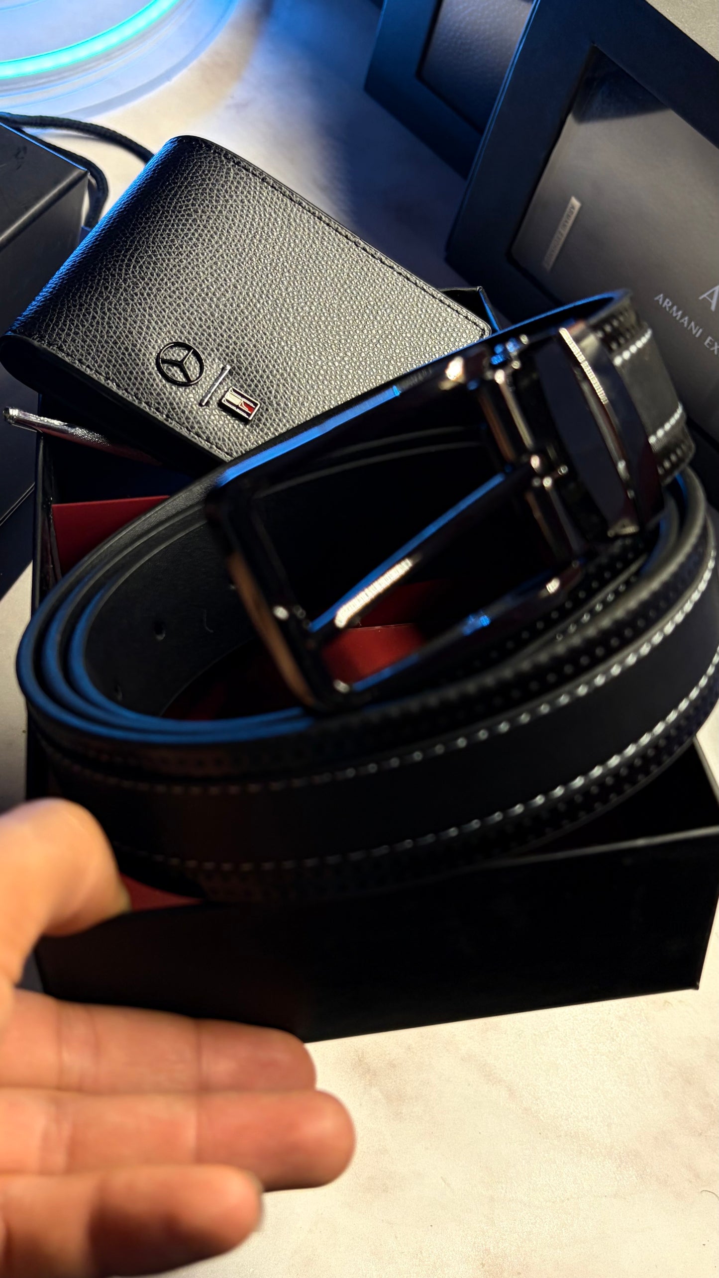 Tommy Hilfiger x Mercedes Wallet & Belt Set