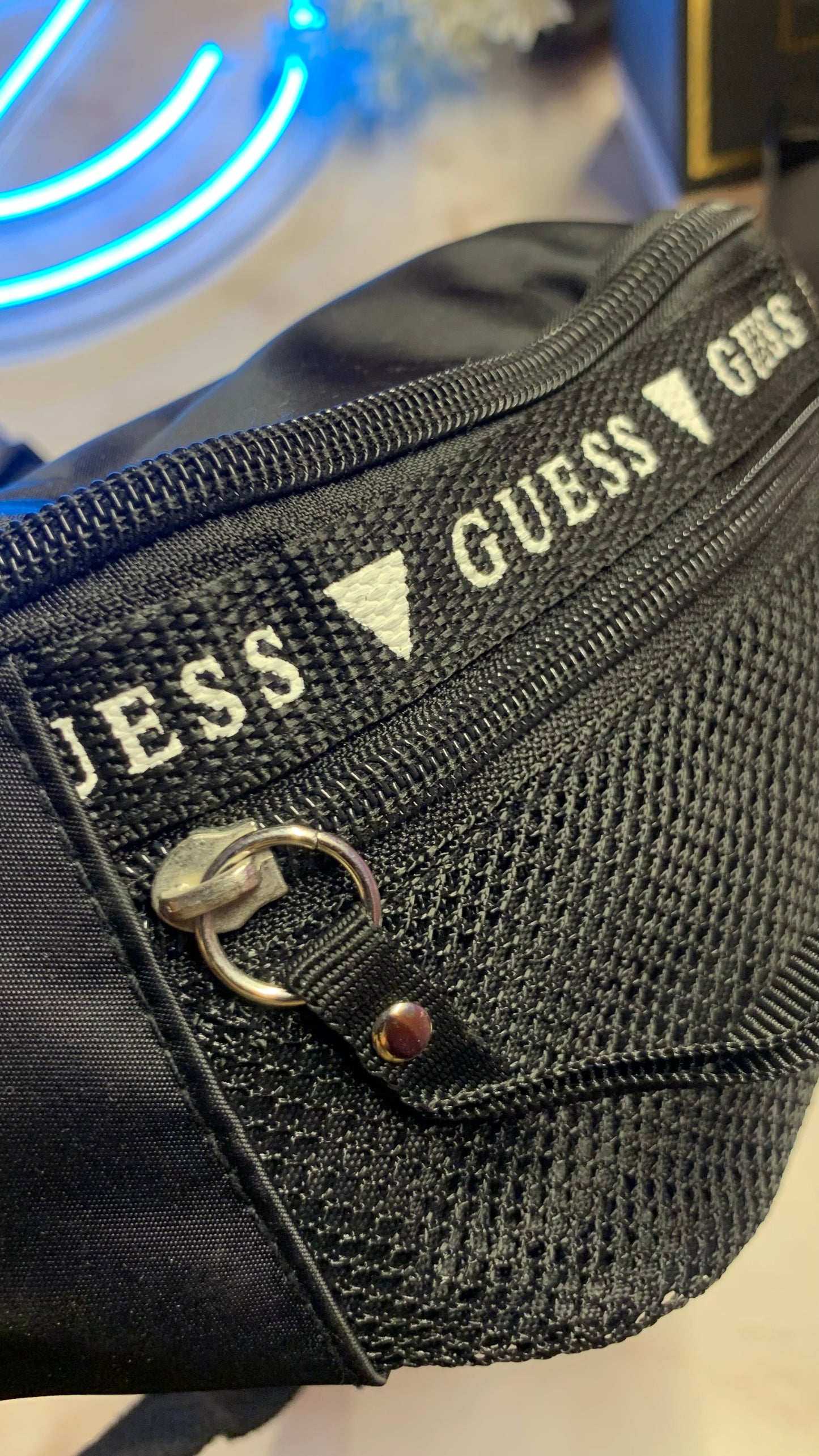 Guess black waist bag