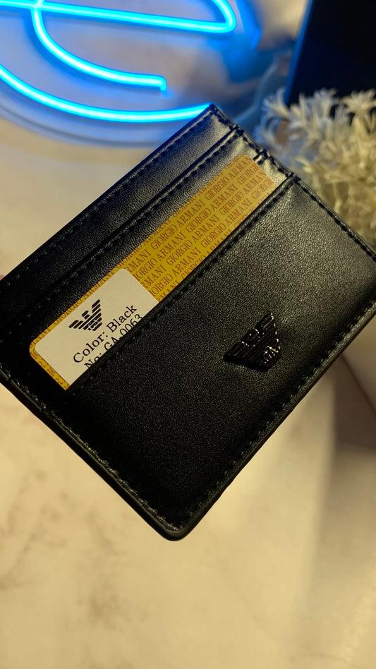 Armani Cardholder - Smooth Black