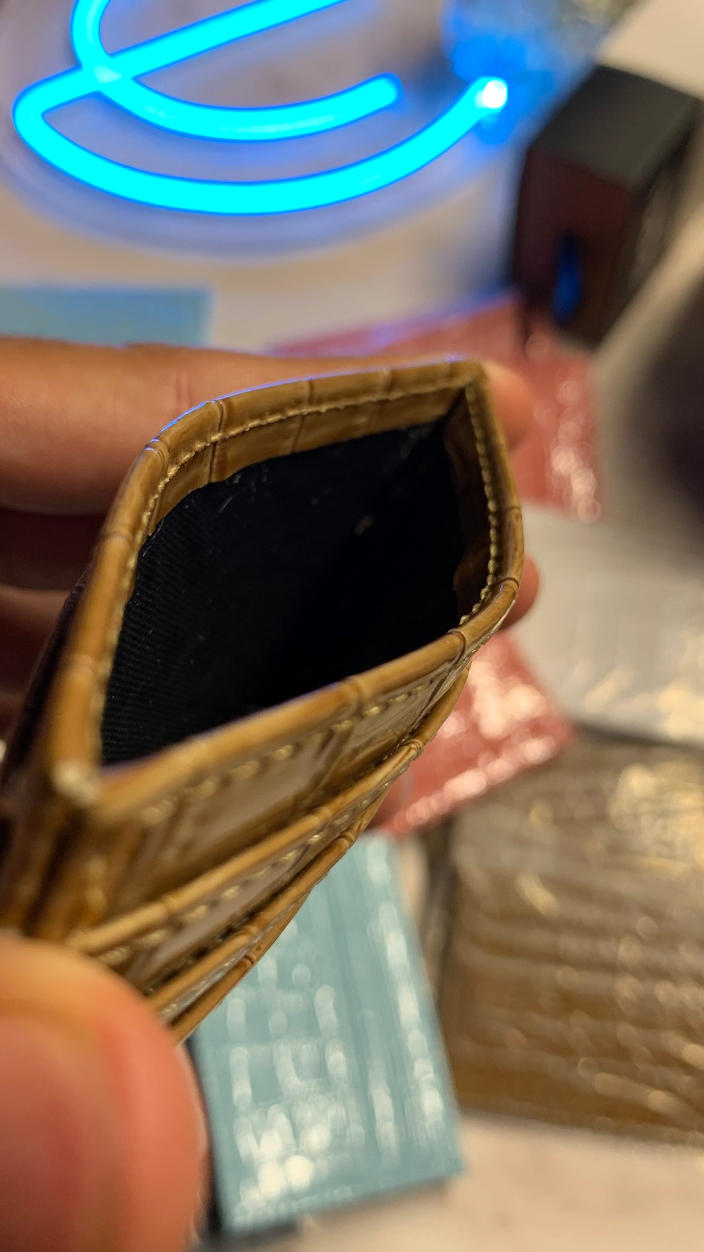 Goldish Brown Cardholder For Women
