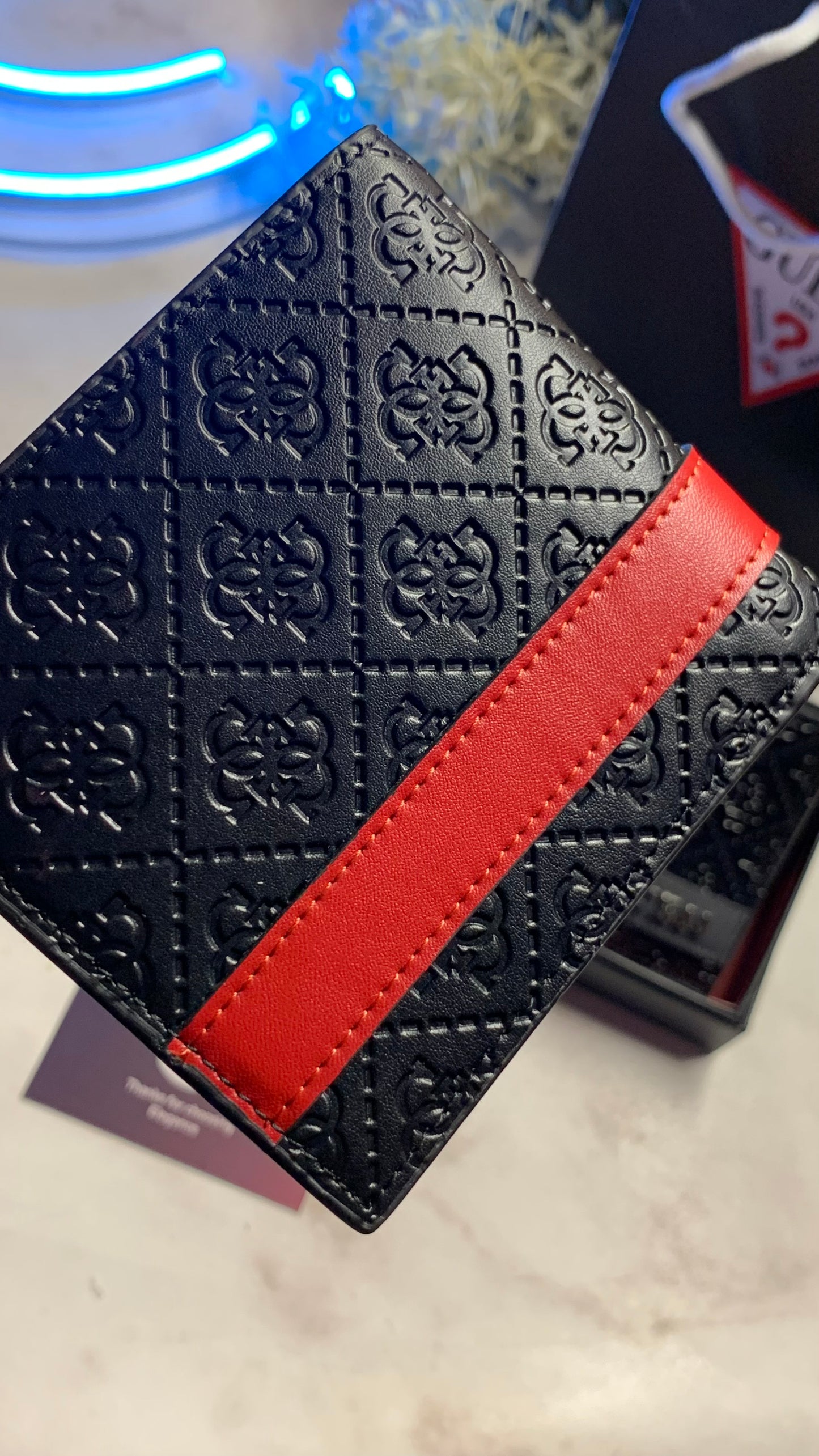 Guess Wallet For Men With Red Line