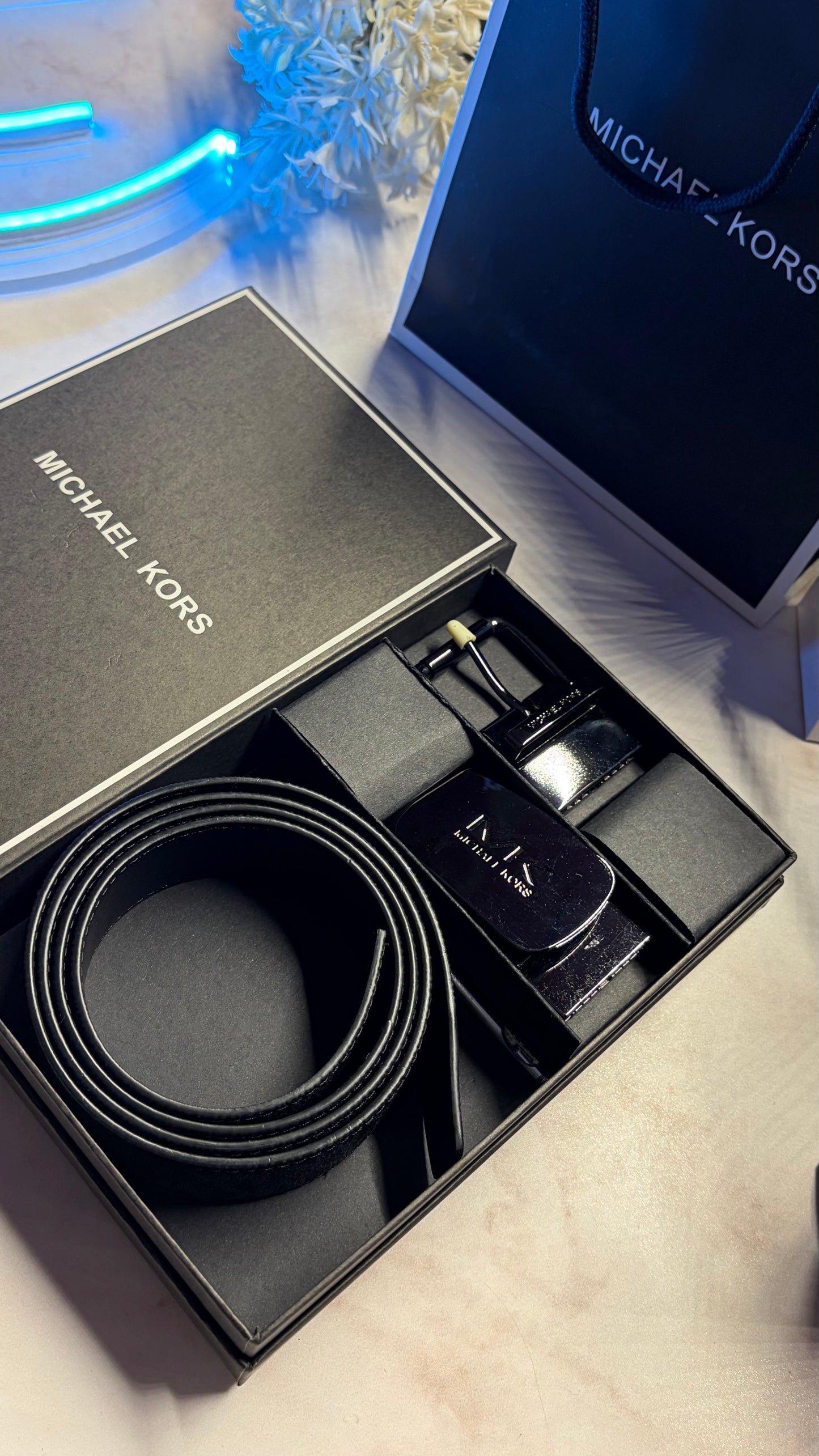 Michael Kors Double Face Belt Set