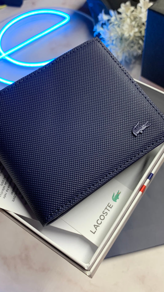 Lacoste Basic Bifold Wallet - Navy Blue