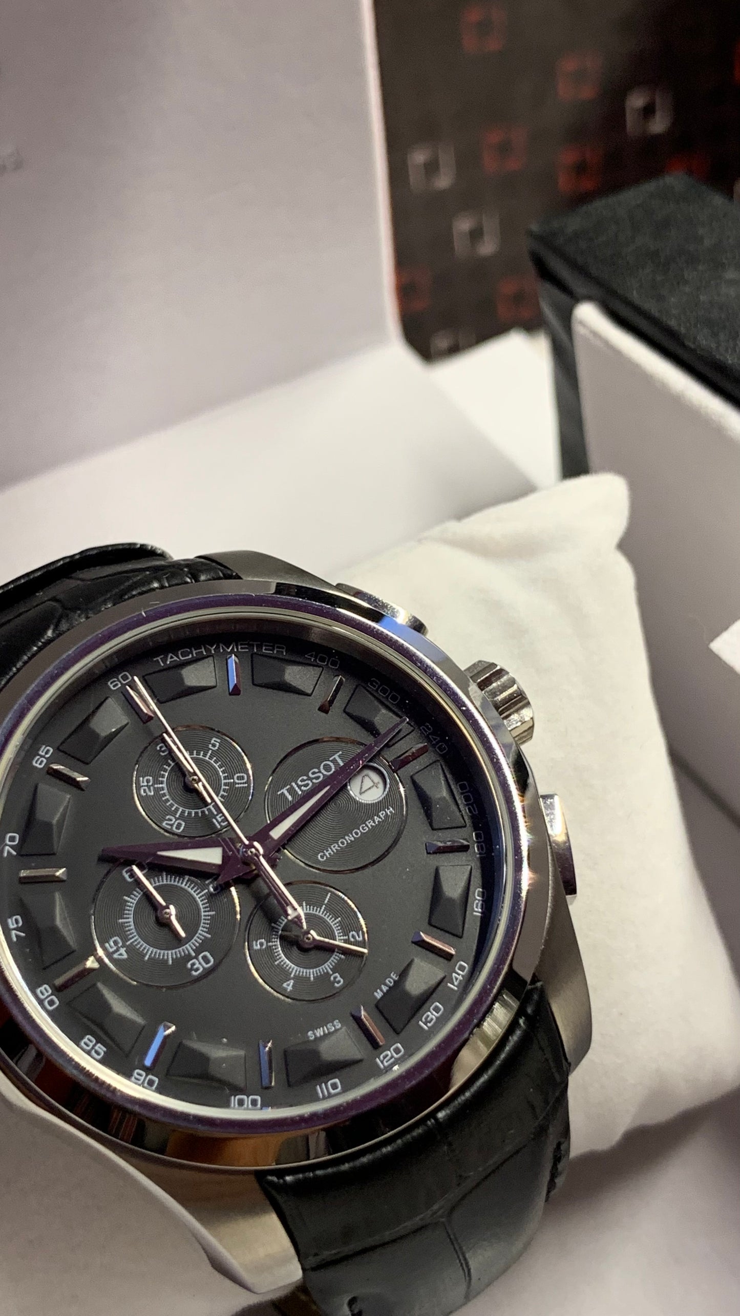 Tissot Chronograph Watch For Men - Leather Strap