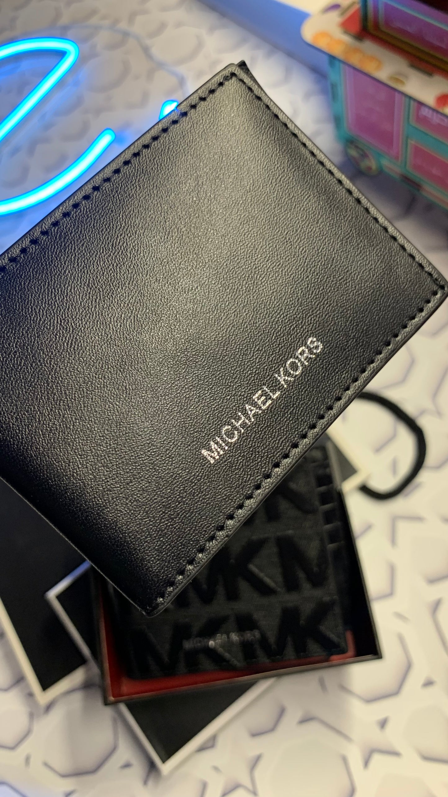 MK black wallet