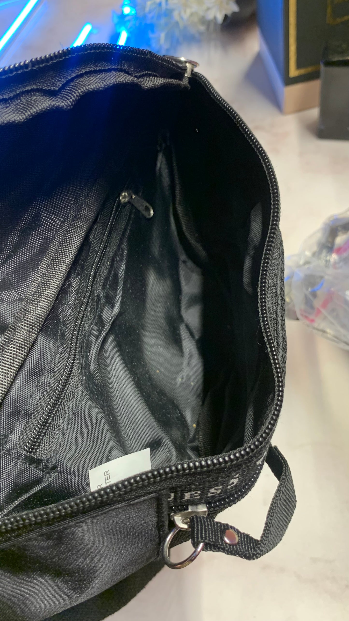 Guess black waist bag