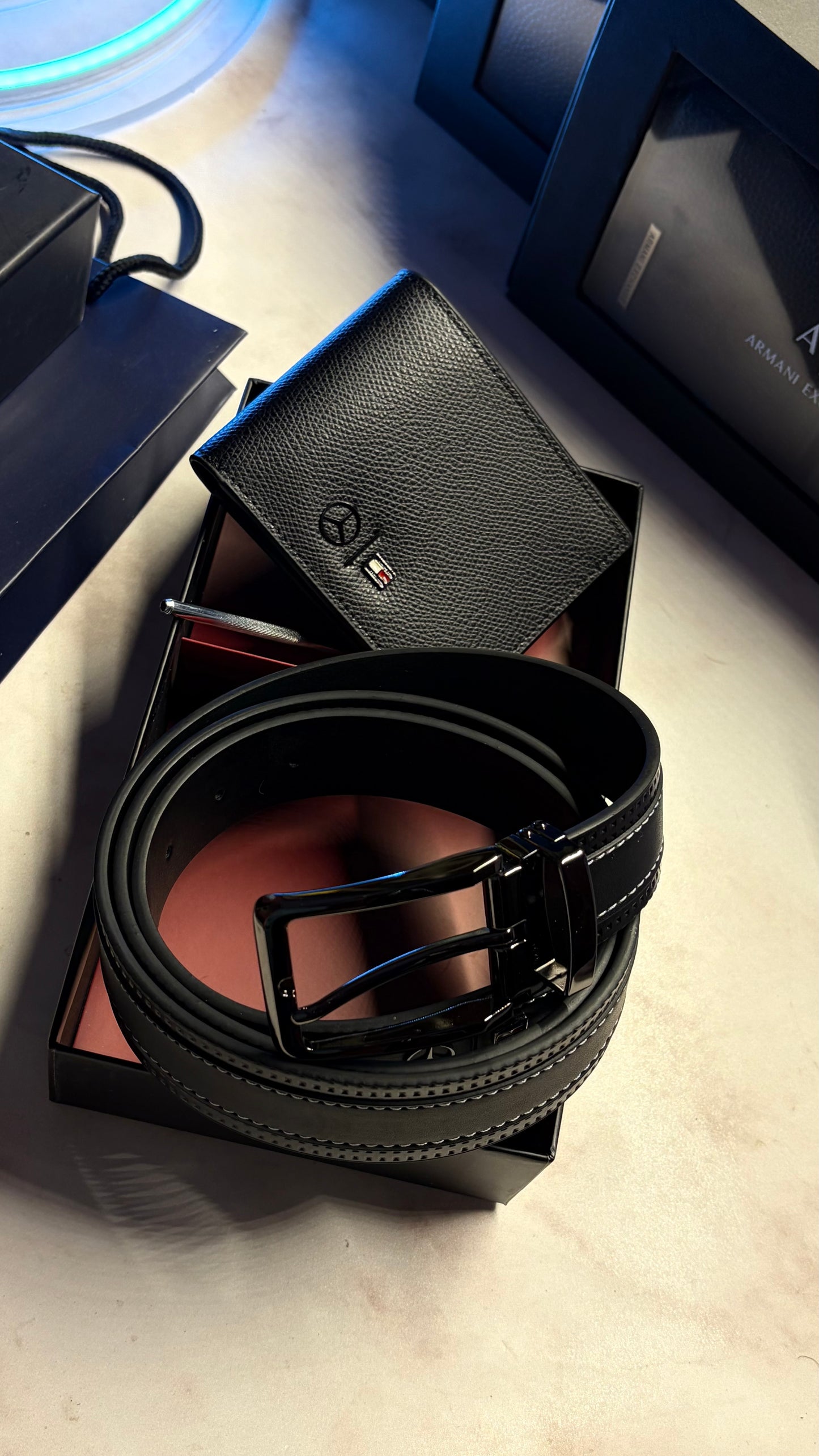 Tommy Hilfiger x Mercedes Wallet & Belt Set