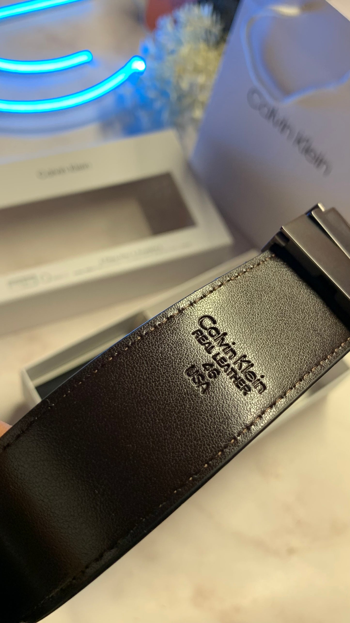 Calvin Klein Wallet & Doubleface Belt Set - CK Logo