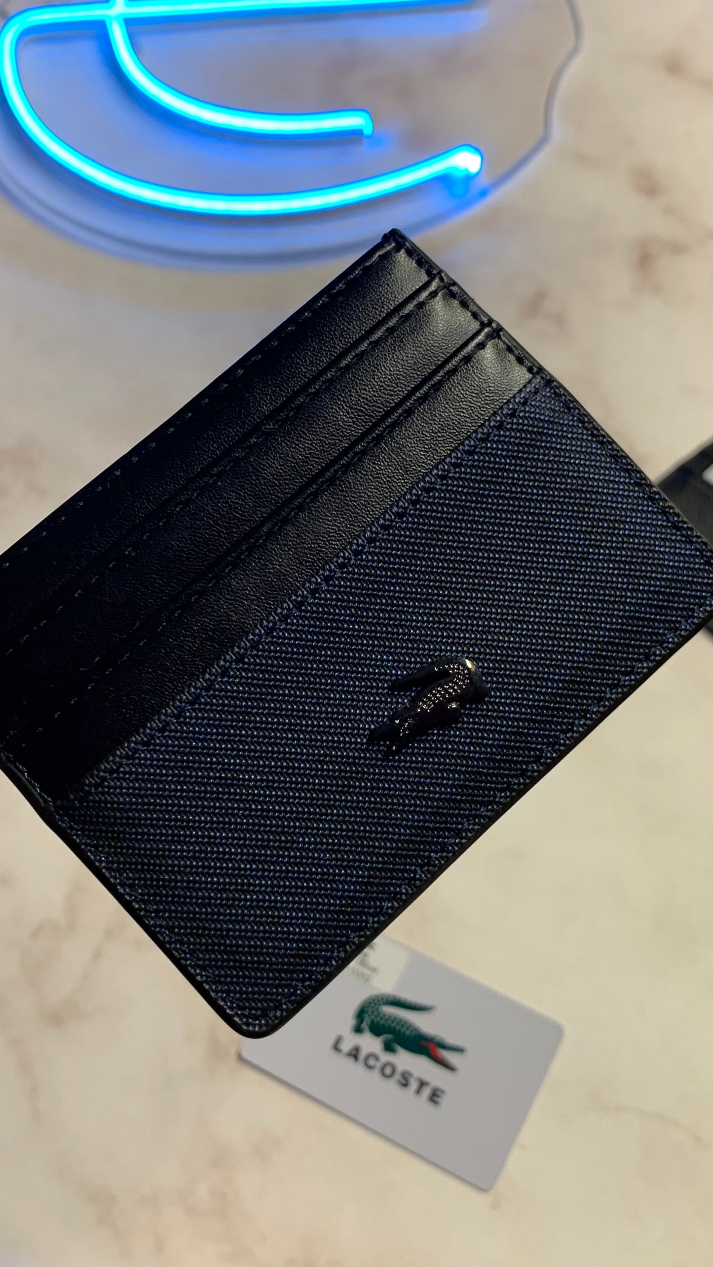 Lacoste cardholder - Navy pattern