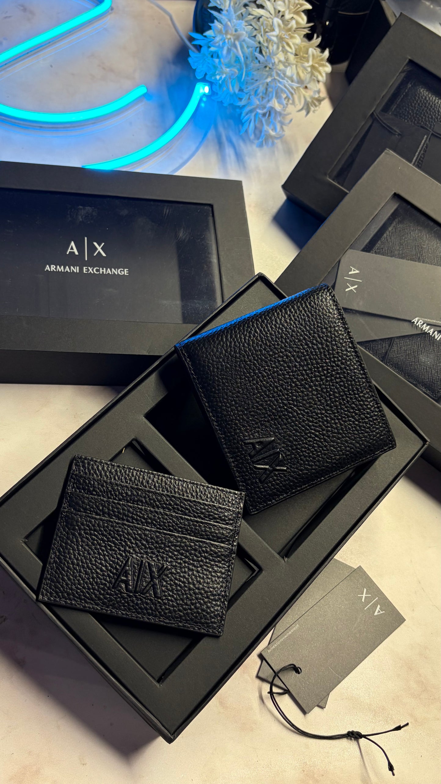Armani Exchange Wallet & Cardholder Set