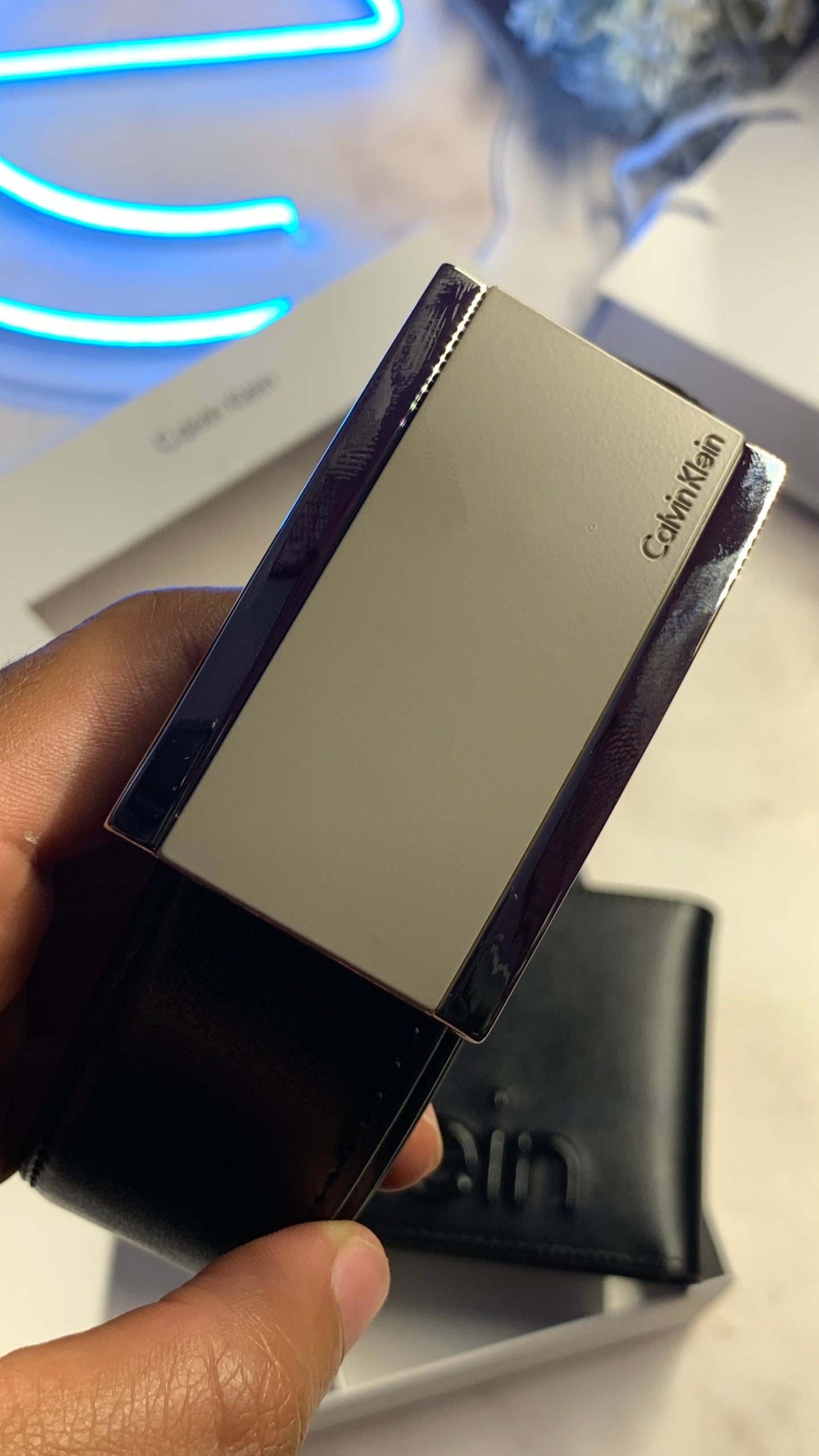 Calvin Klein Wallet & Doubleface Belt Set - Closed Buckle