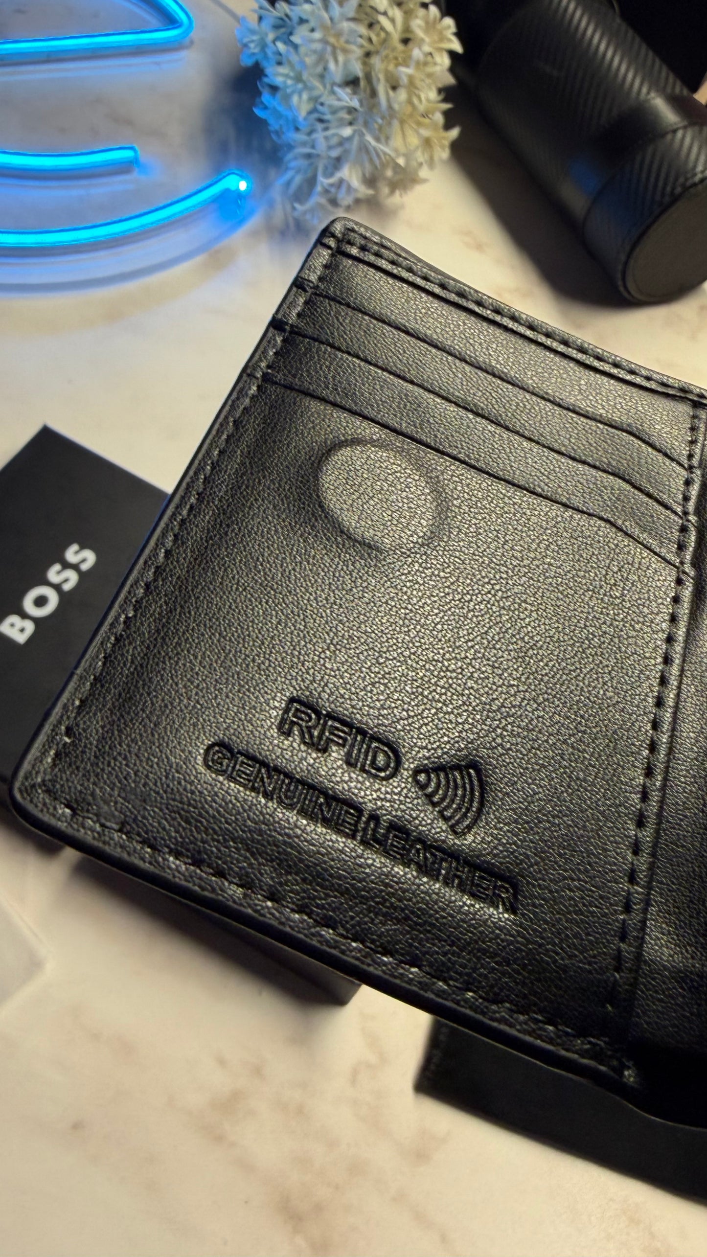 Boss Men’s Trifold Wallet - RFID Protection | Magnetic Closure