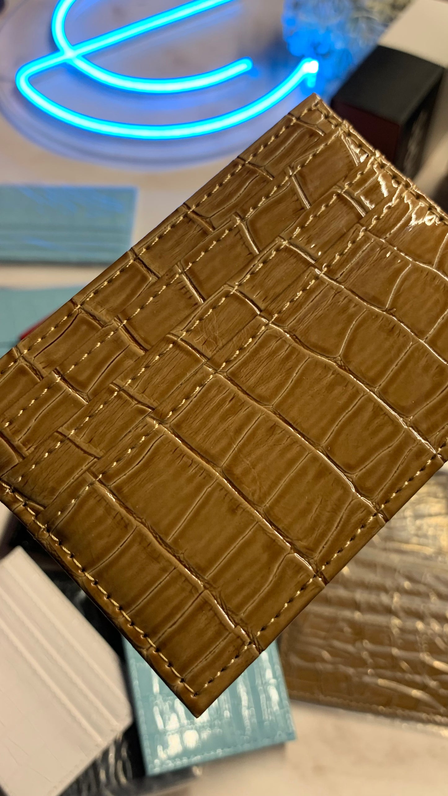 Goldish Brown Cardholder For Women
