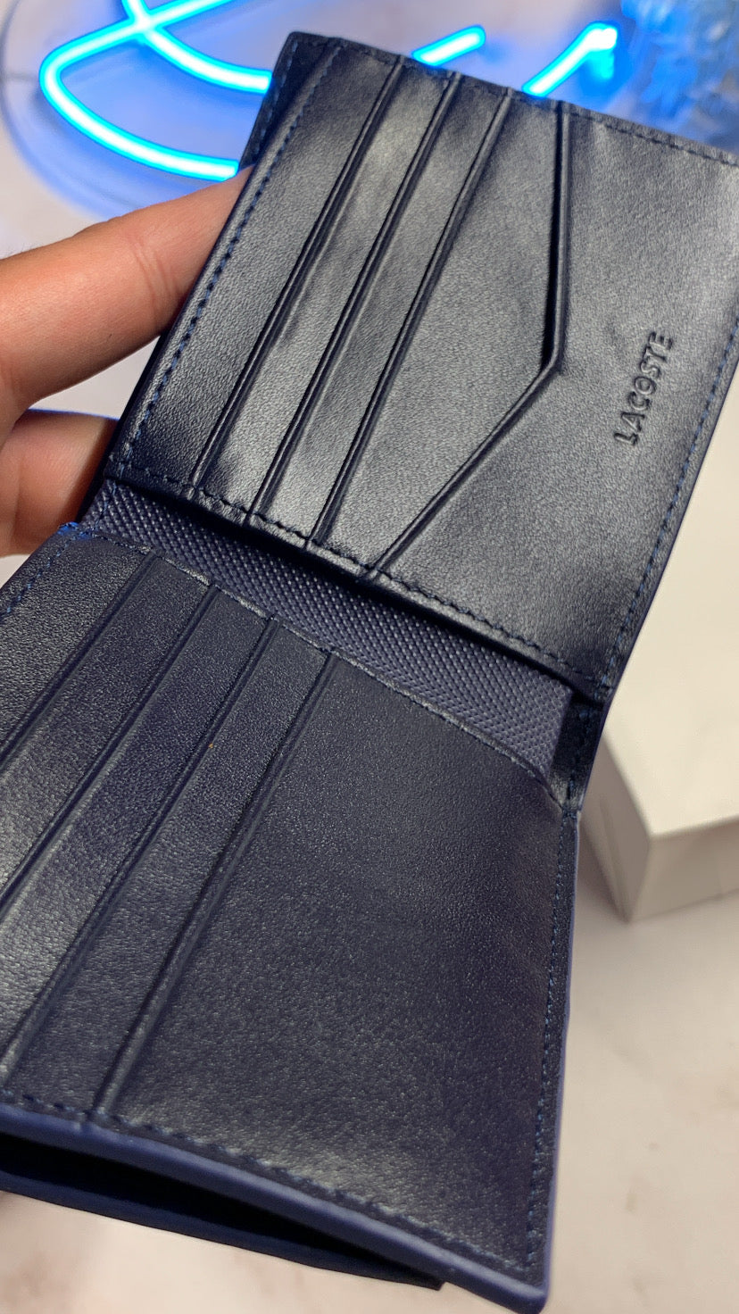 Lacoste Bifold Wallet with cardholder - Navy Blue