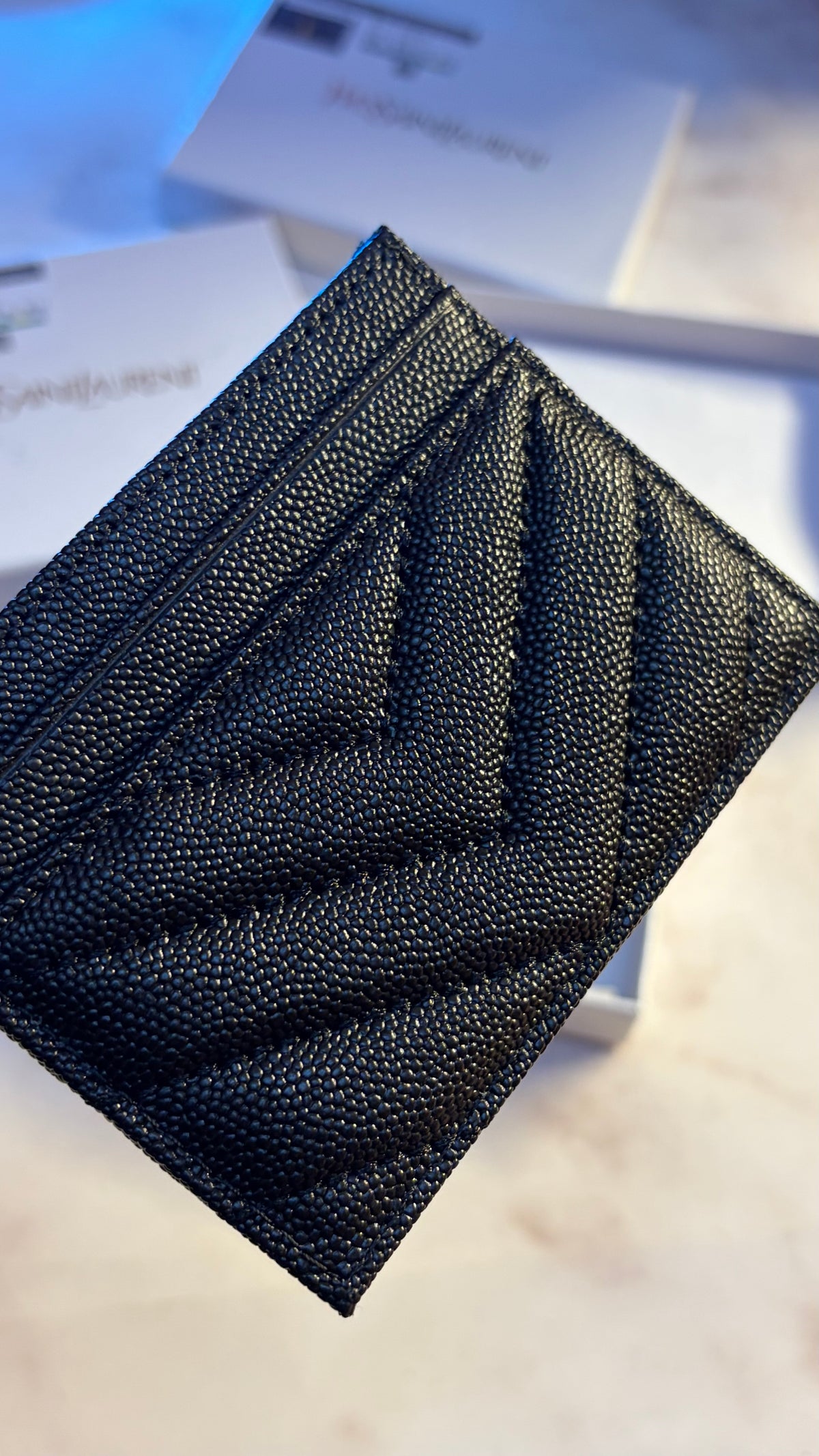 YSL Card Case - Golden Logo - Premium Quality