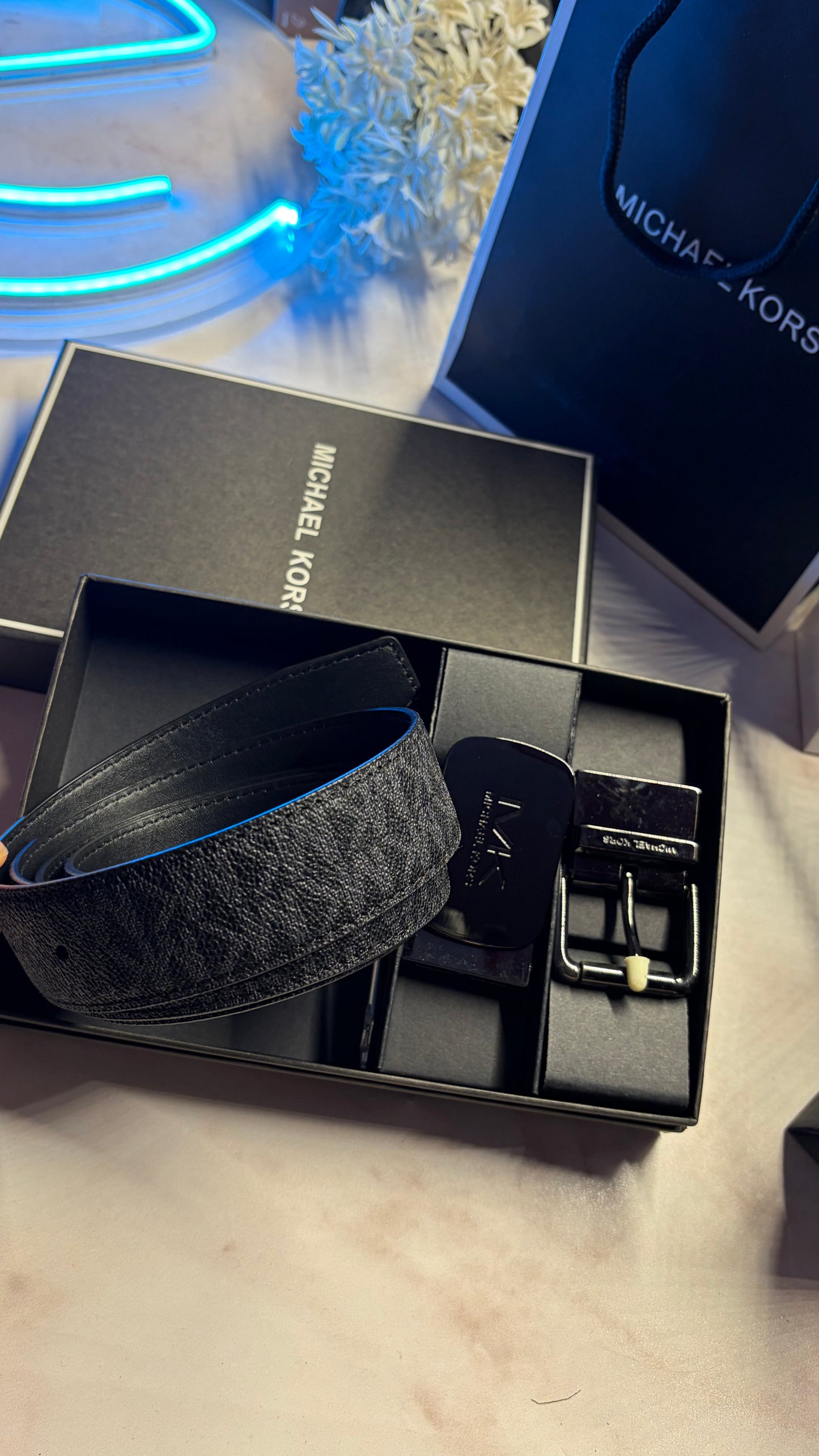 Michael Kors Double Face Belt Set