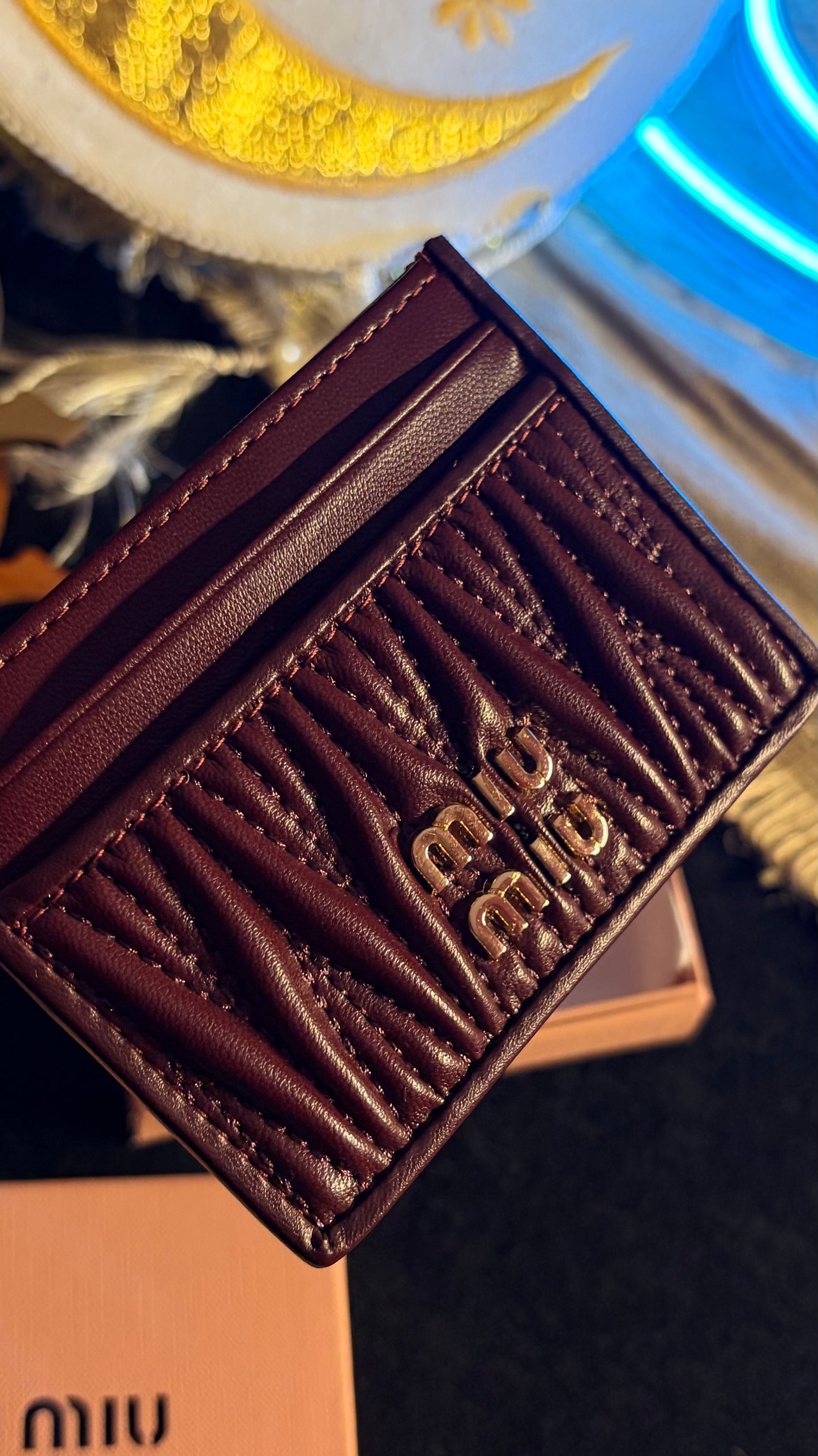 miu miu Burgundy Cardholder - Premium Quality