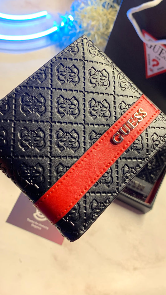 Guess Wallet For Men With Red Line