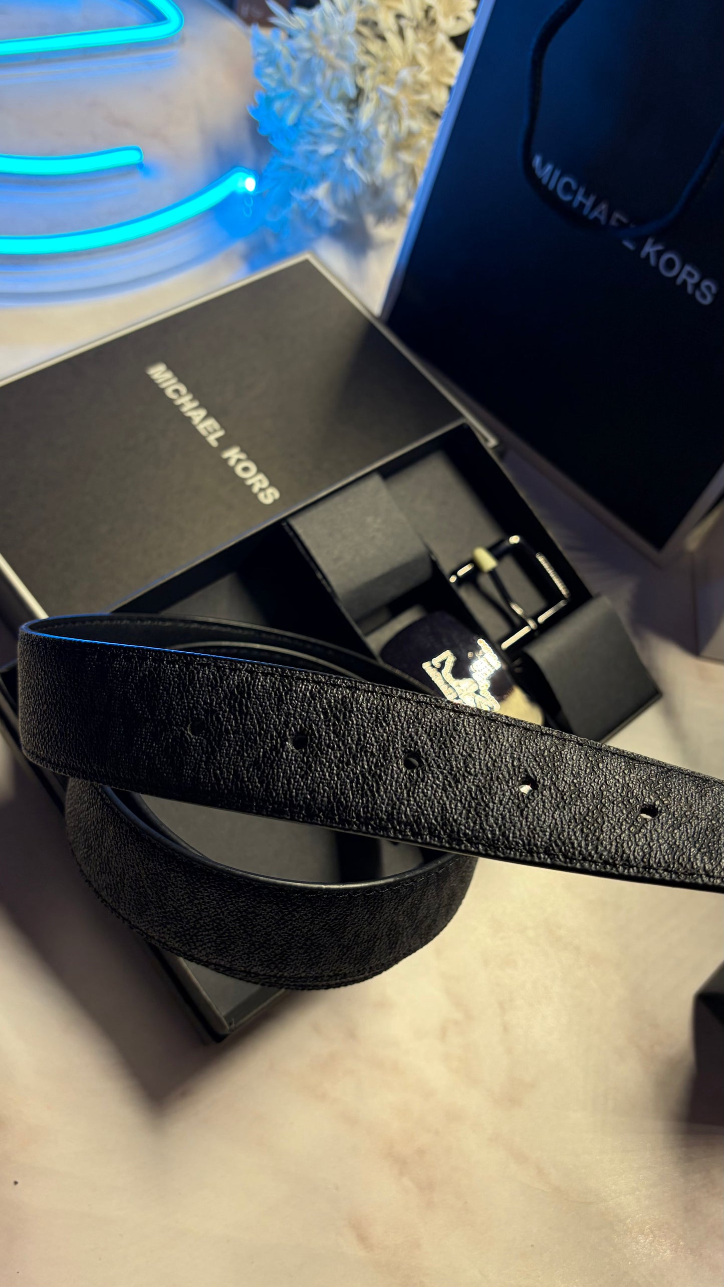 Michael Kors Double Face Belt Set