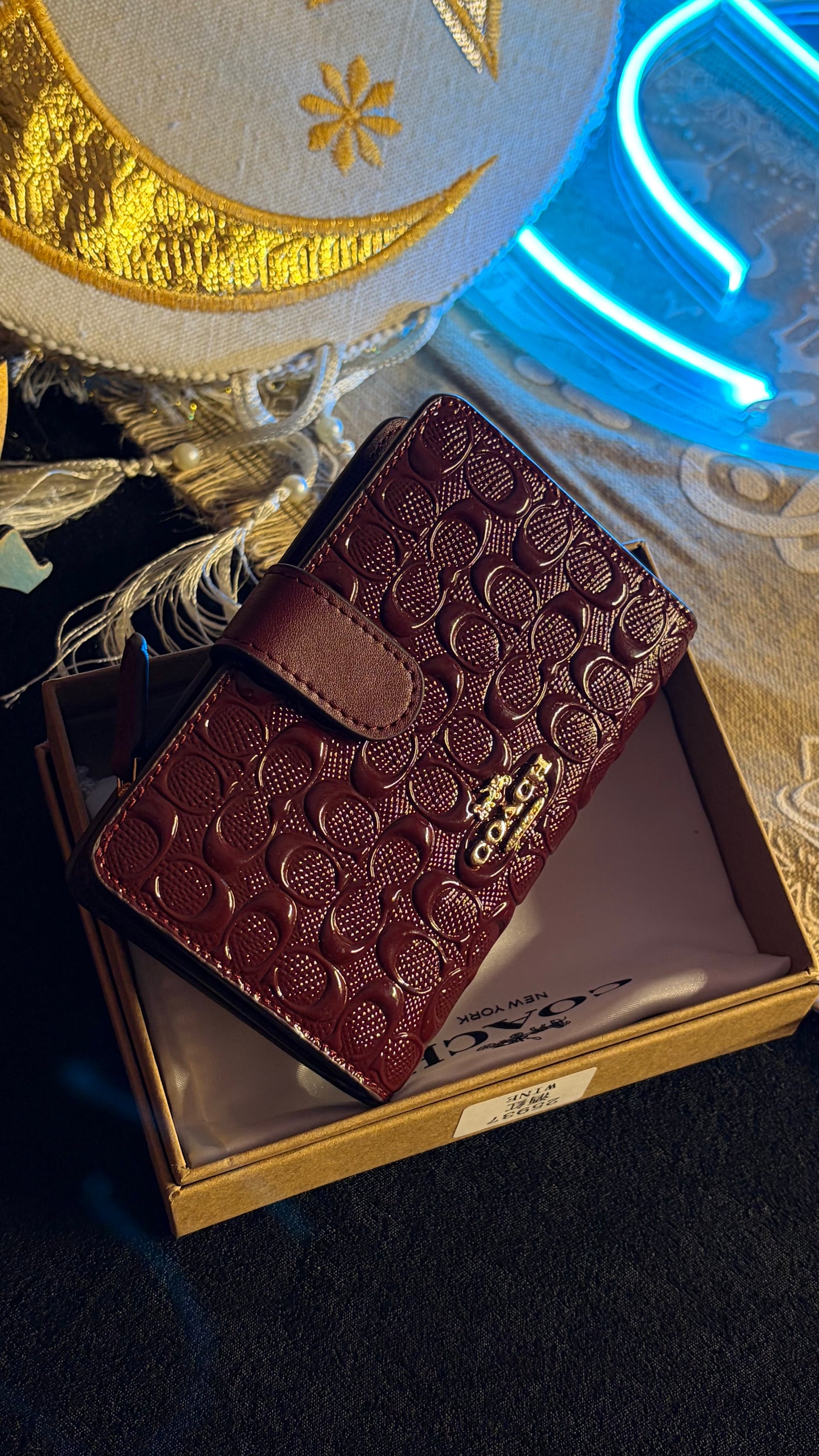 Coach Wallet For Women - Burgundy - Premium Quality